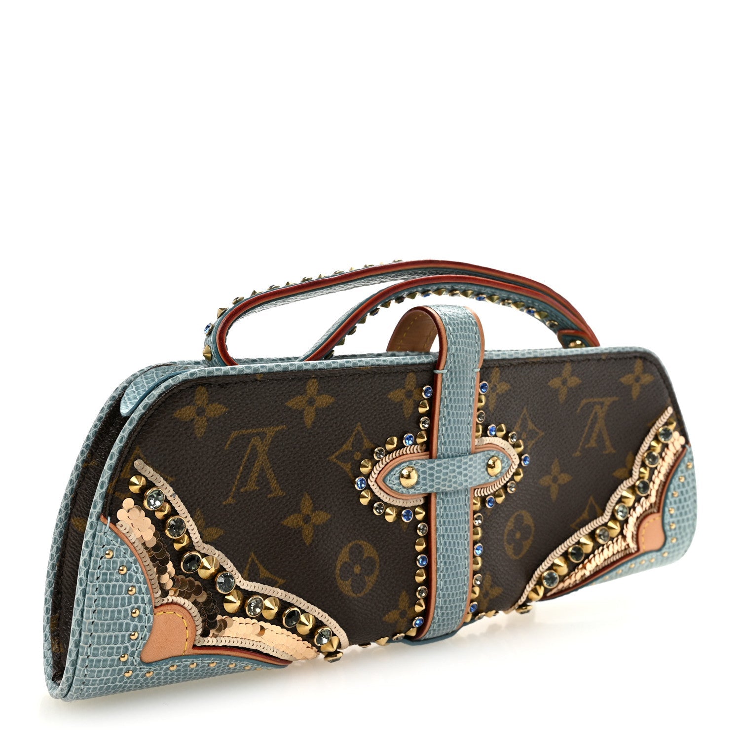 Monogram Lizard Embellished Les Extraordinaires Clutch