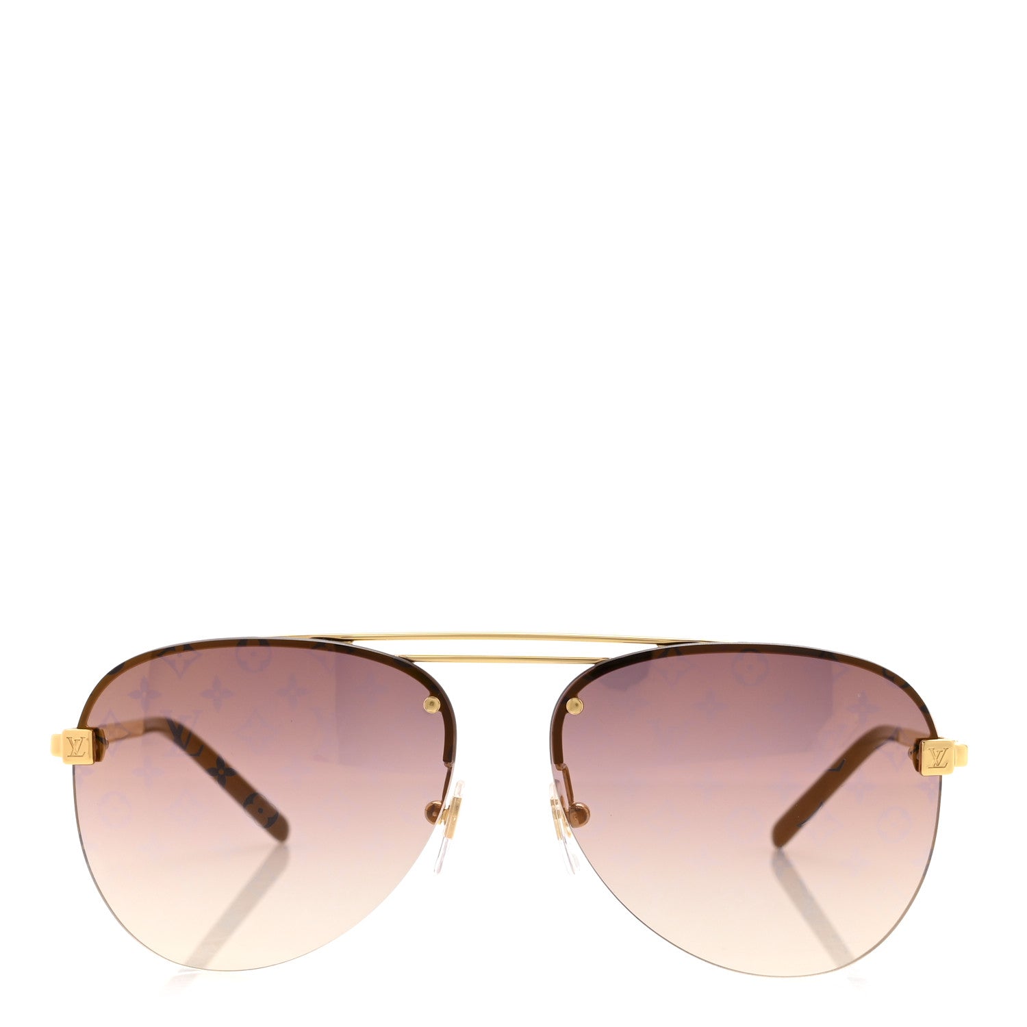 Metal Clockwise Sunglasses Z1020E Gold Brown