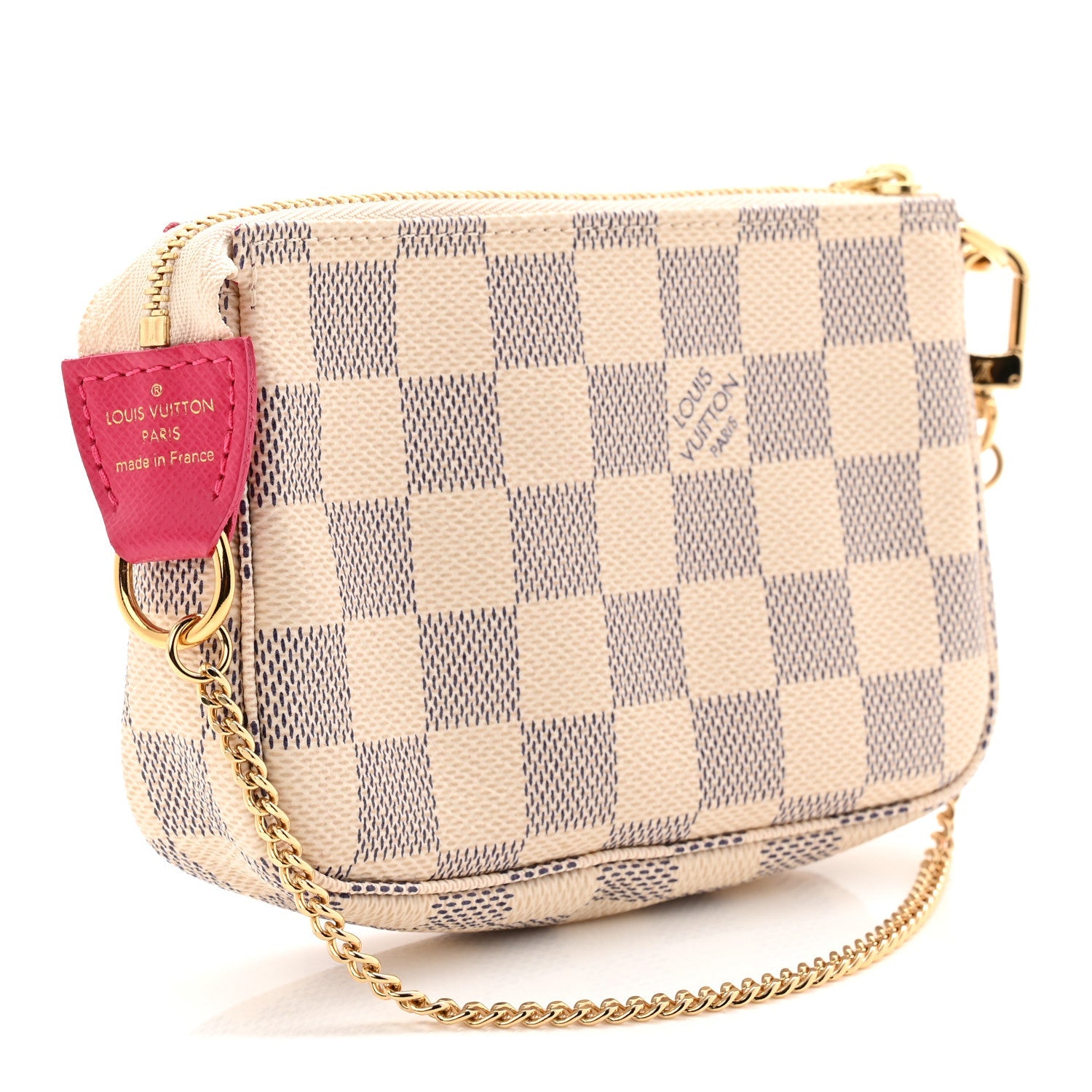 Damier Azur 2021 Christmas Animation Hollywood Mini Pochette Accessories Fuchsia