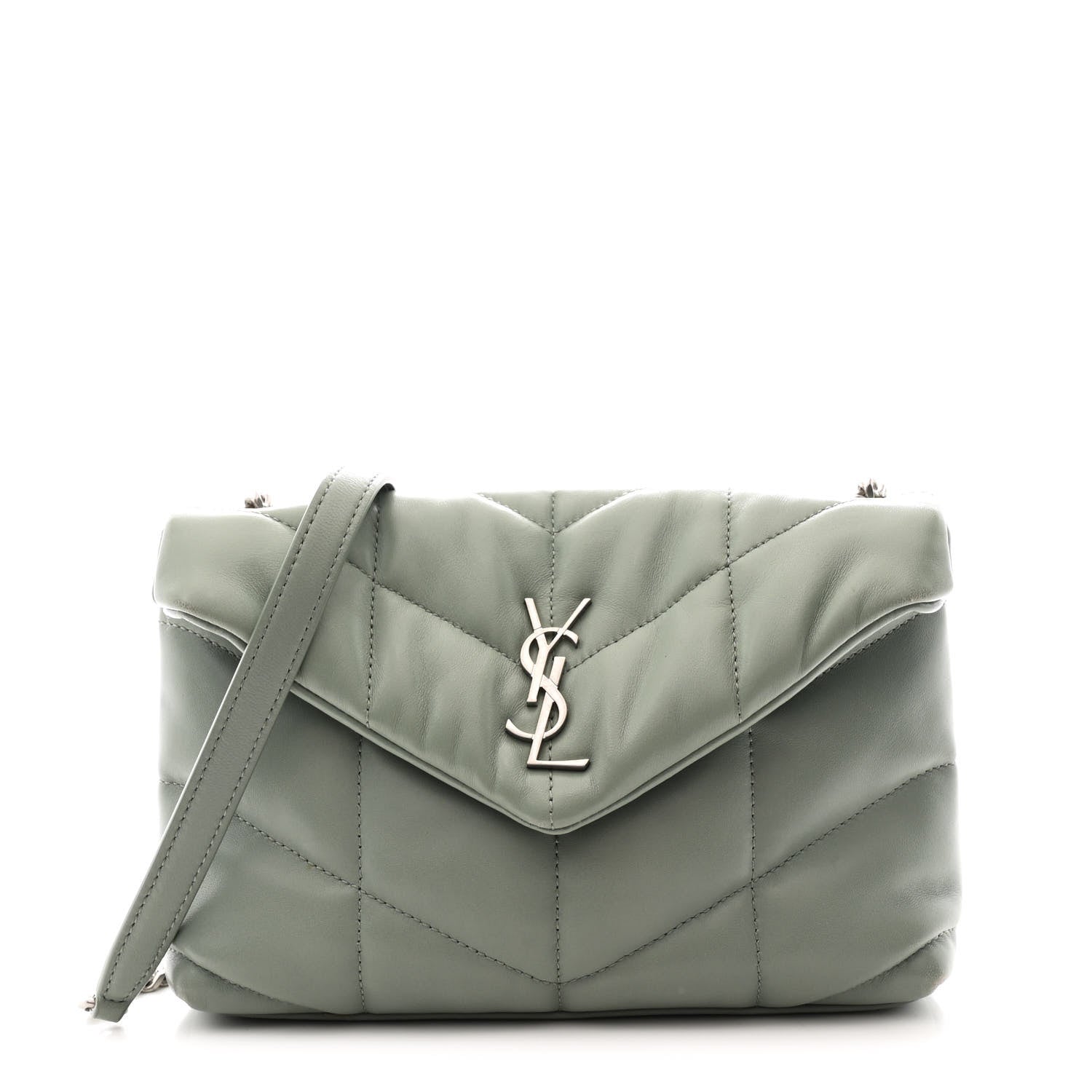 Lambskin Quilted Toy Loulou Puffer Monogram Chain Satchel Mint