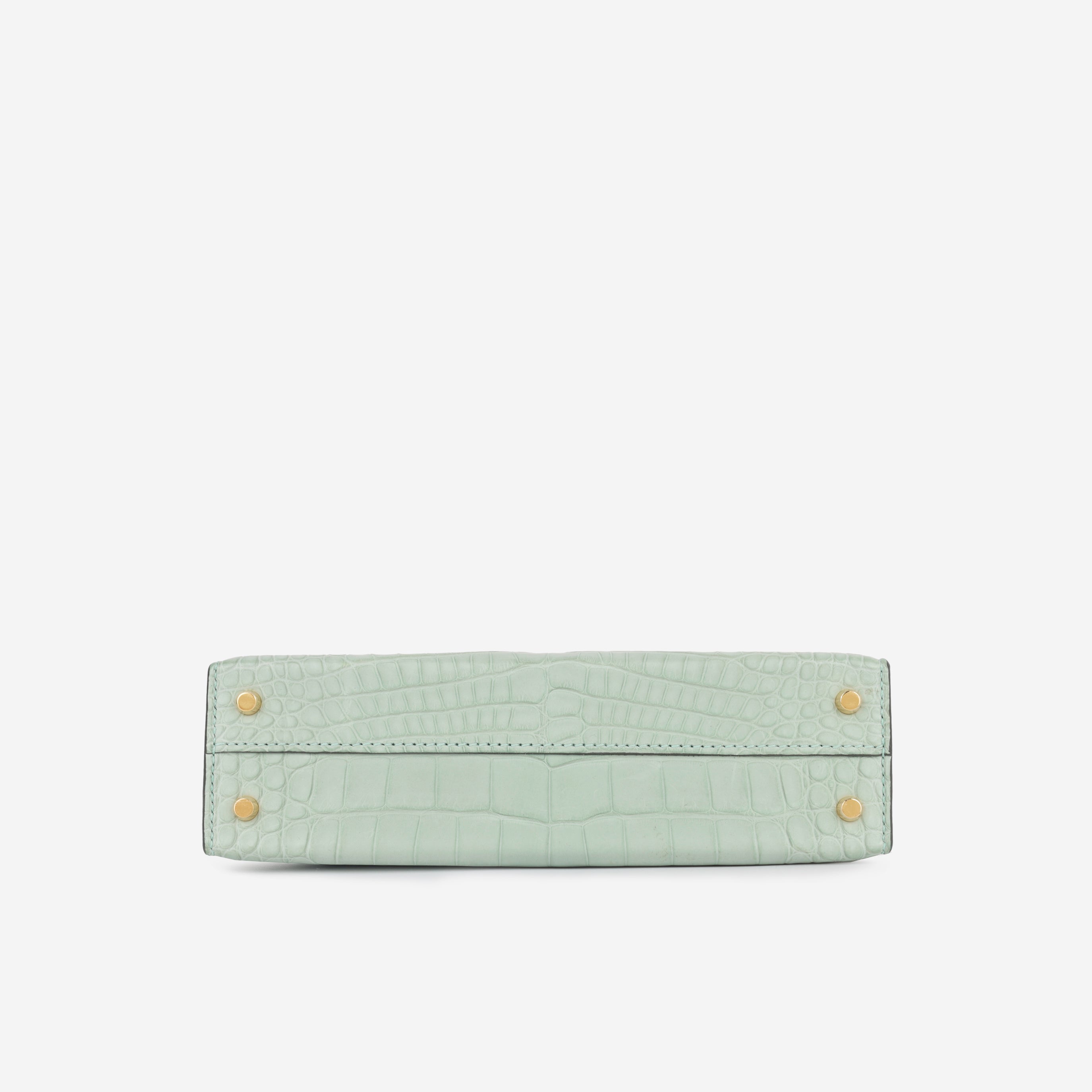 Mini Kelly  - Vert D'Eau Matte Alligator