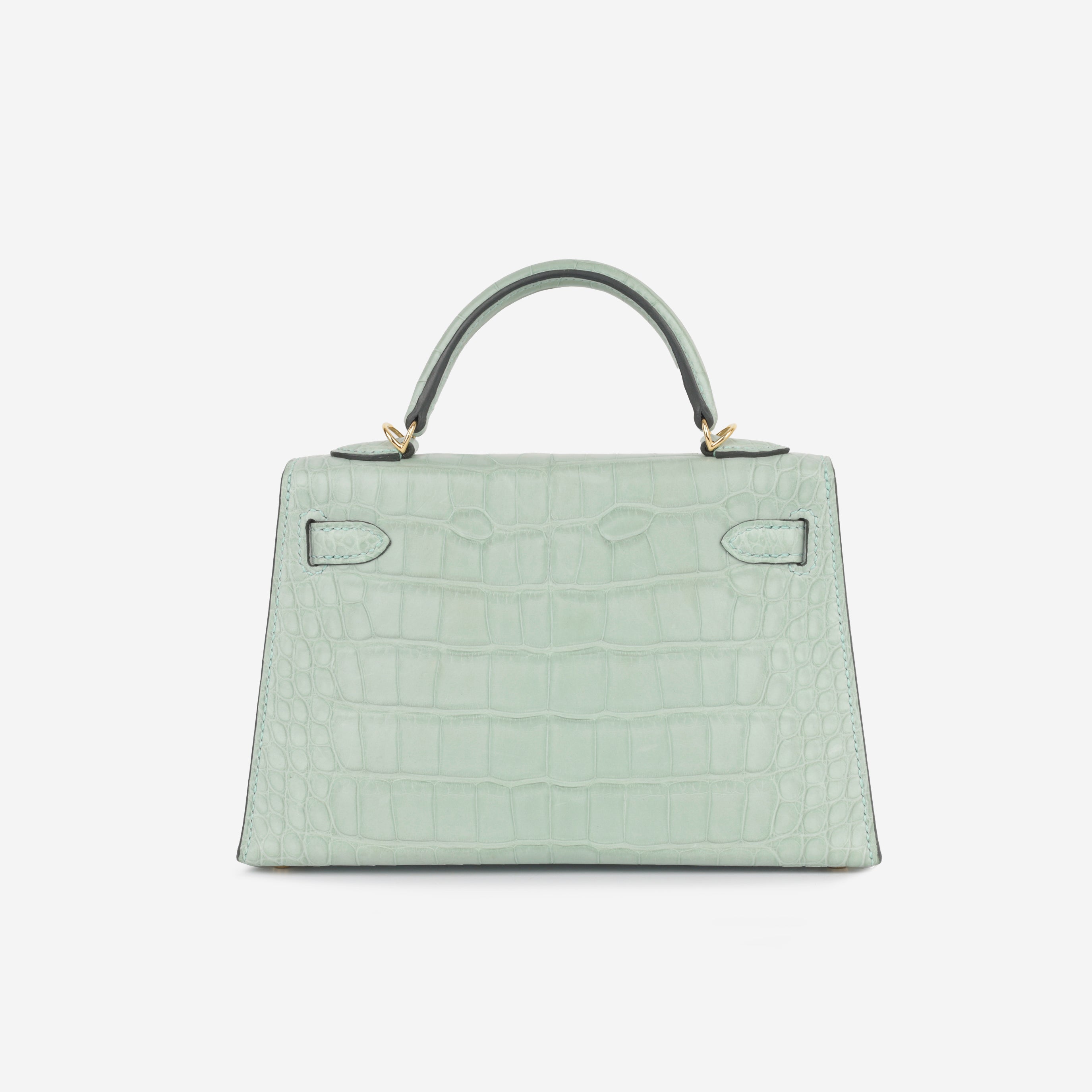 Mini Kelly  - Vert D'Eau Matte Alligator