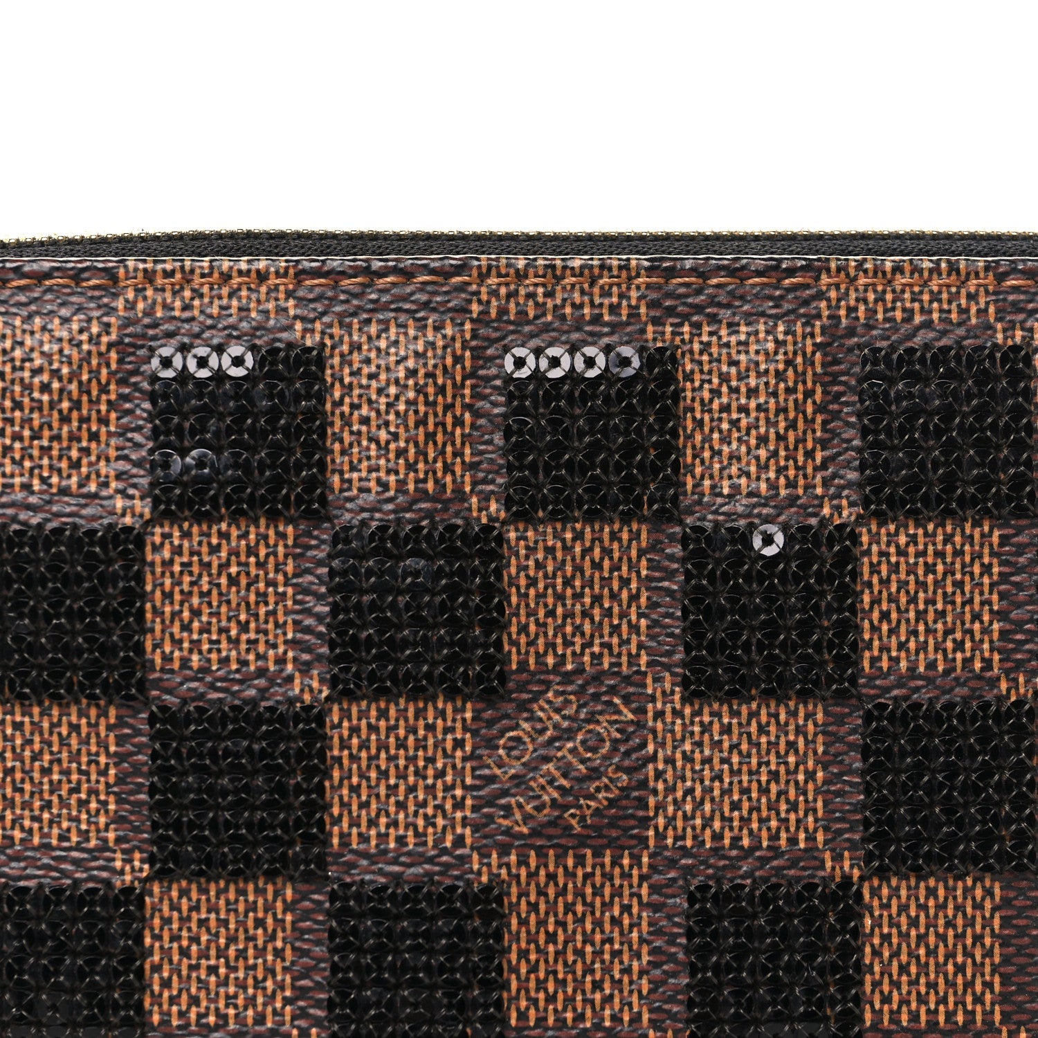 Damier Paillettes Mini Pochette Accessories Black