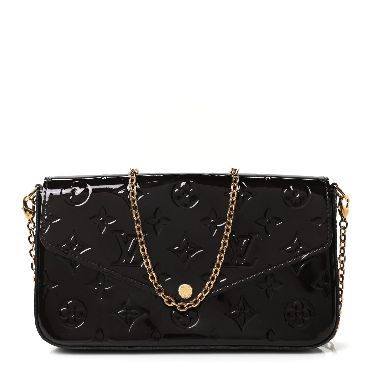 Vernis Pochette Felicie Chain Wallet Amarante