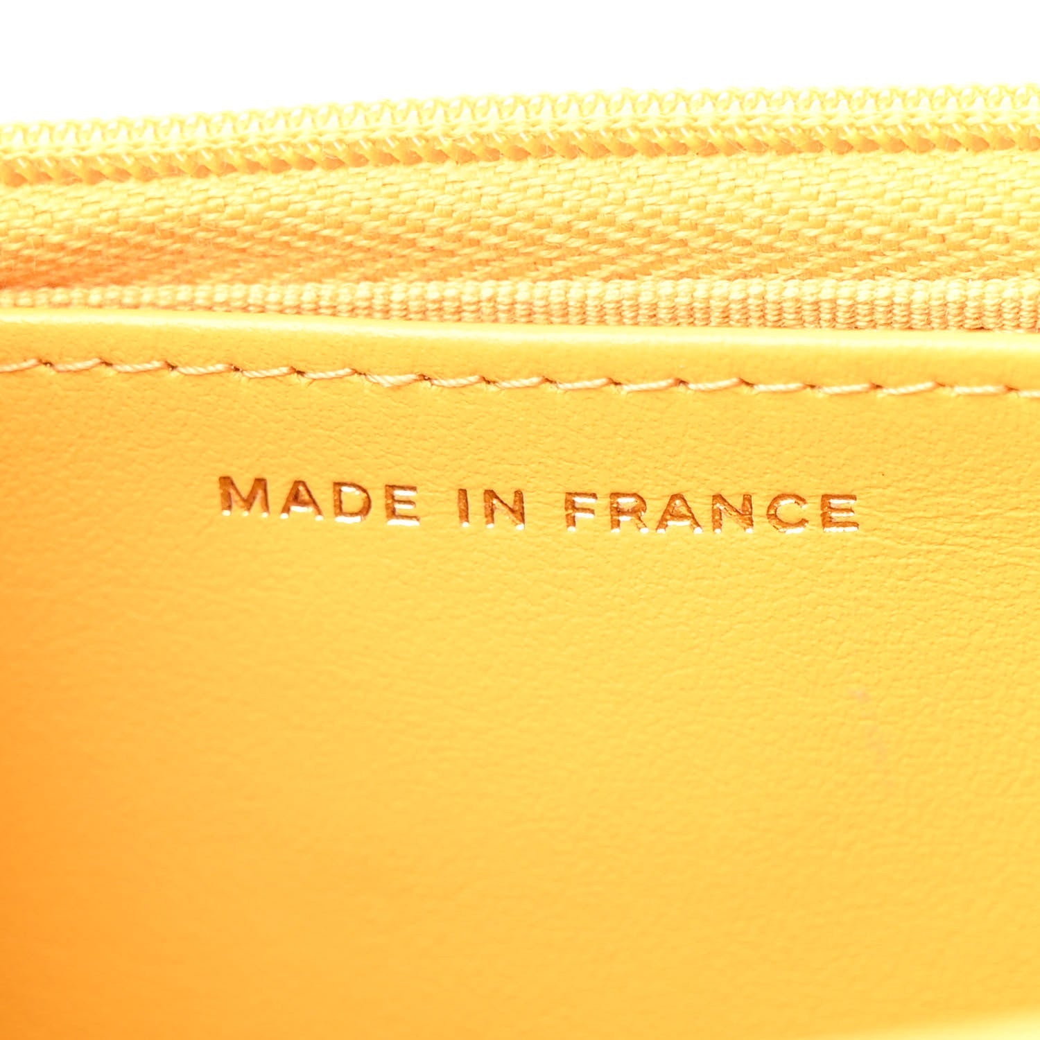 Caviar Quilted Wallet on Chain WOC Yellow