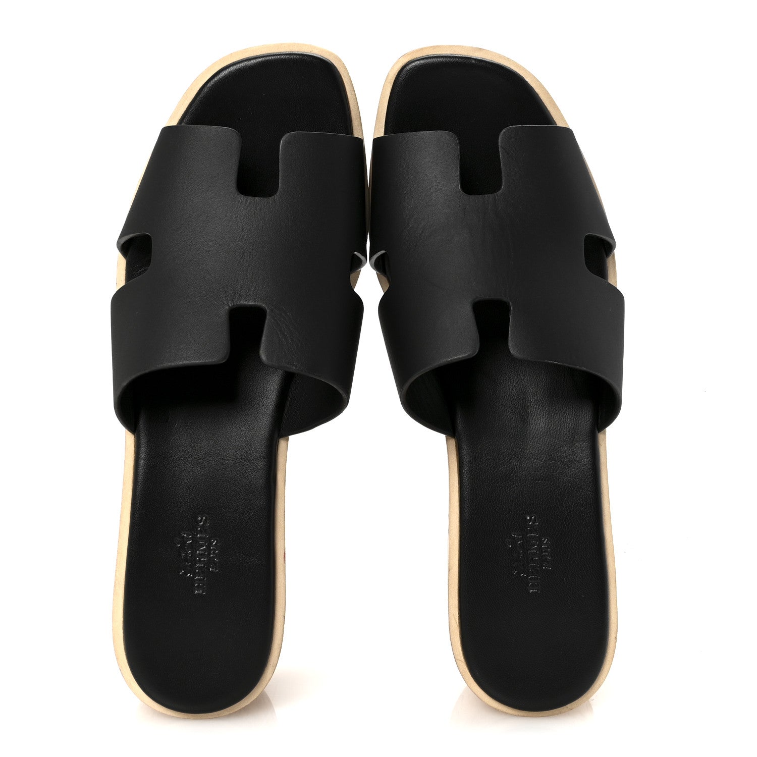 Calfskin Cork Eze 30 Sandals 39 Black