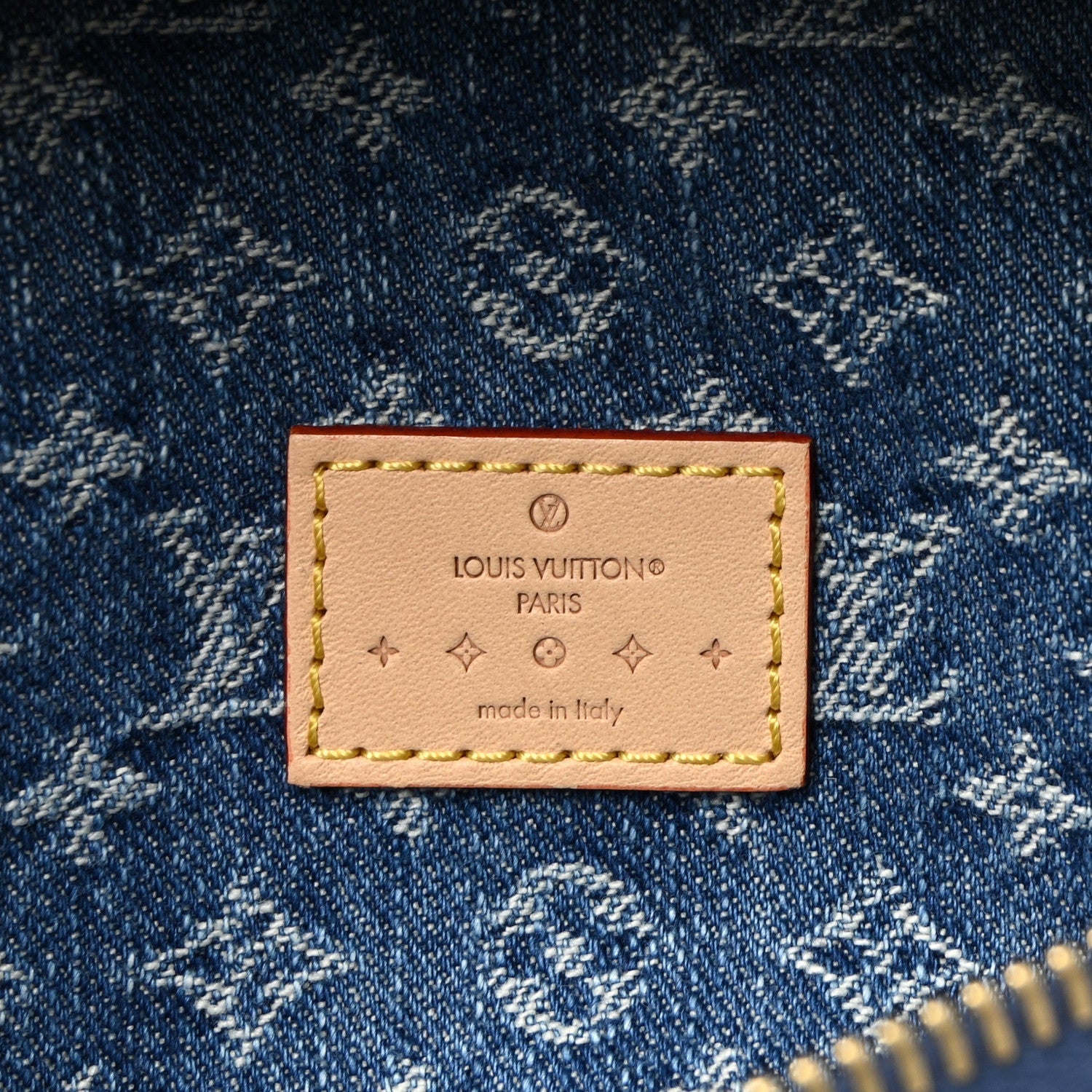 Monogram Denim High Rise Bumbag Blue