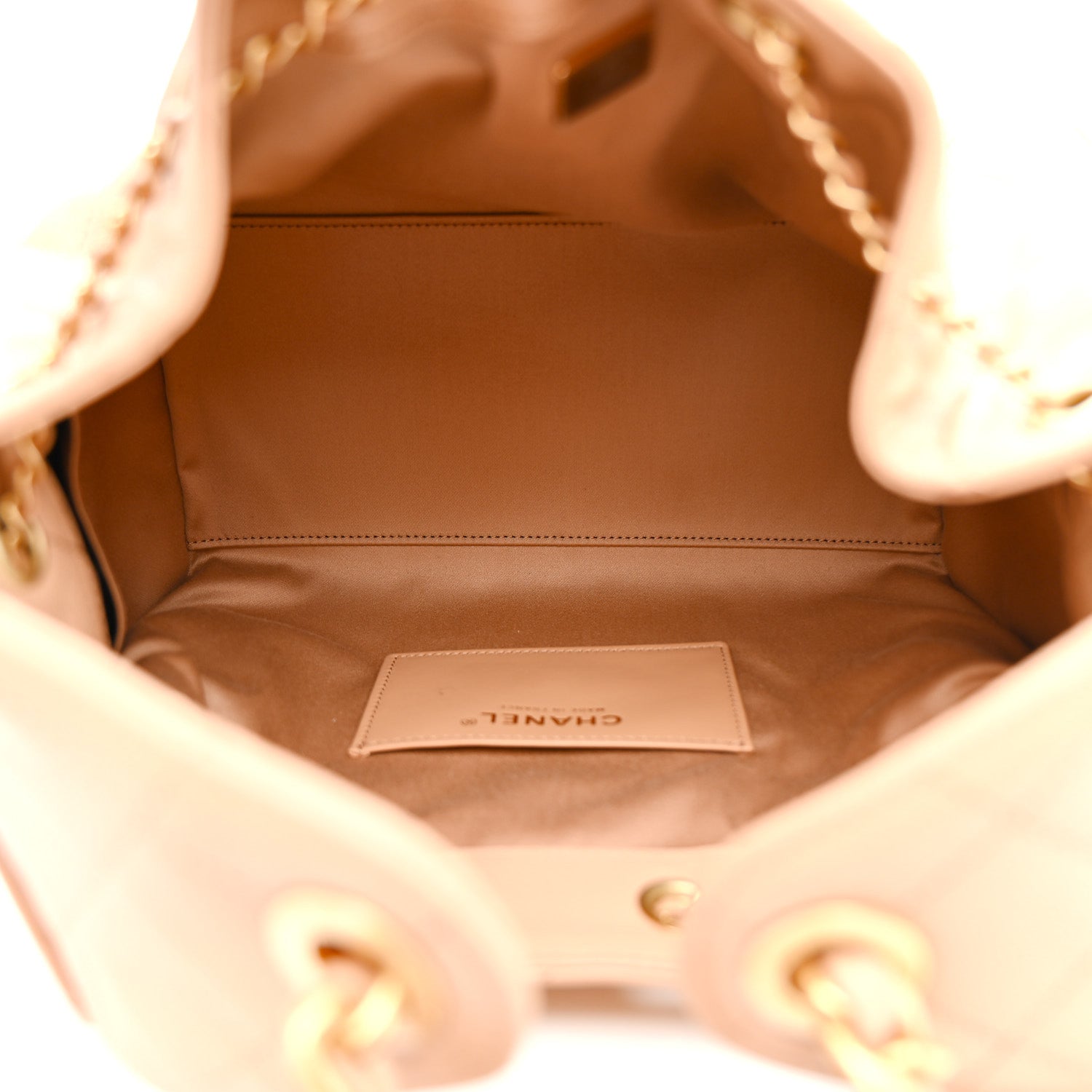 Caviar Quilted Small Chanel 25 Handbag Dark Beige