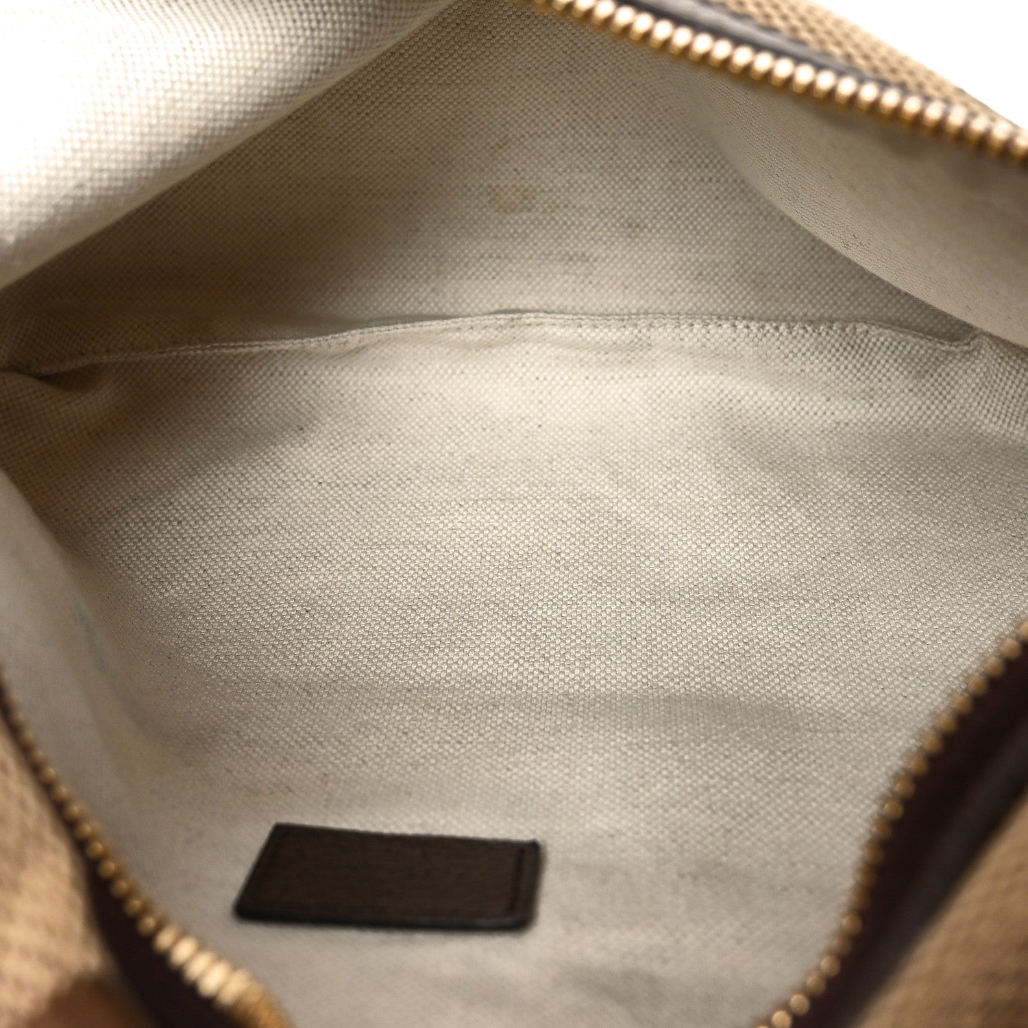 Monogram Jumbo GG Textured Dollar Calfskin Web Belt Bag Camel Ebony New Acero