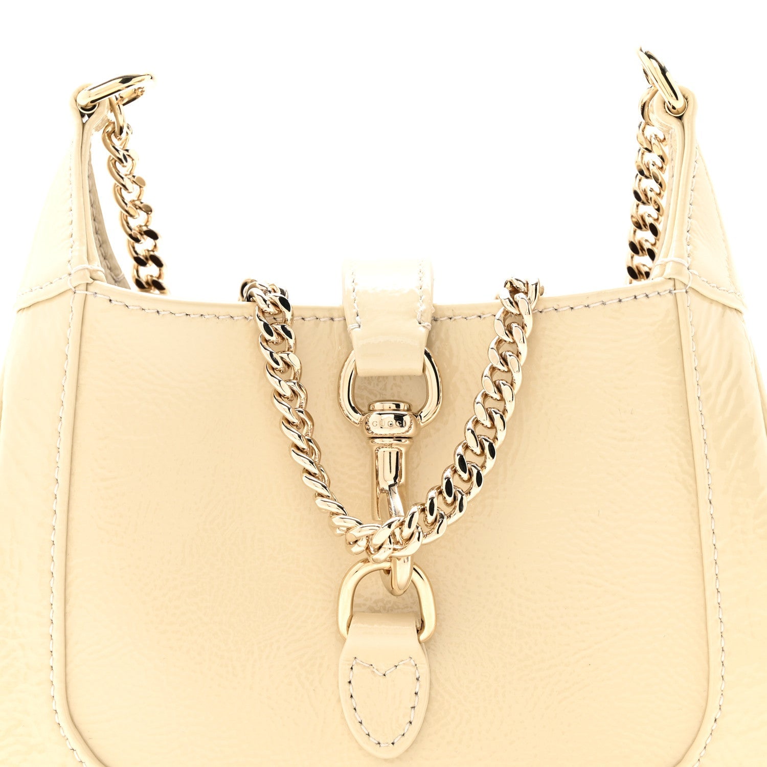 Crinkled Patent Mini Jackie Notte Bag New Ivoire