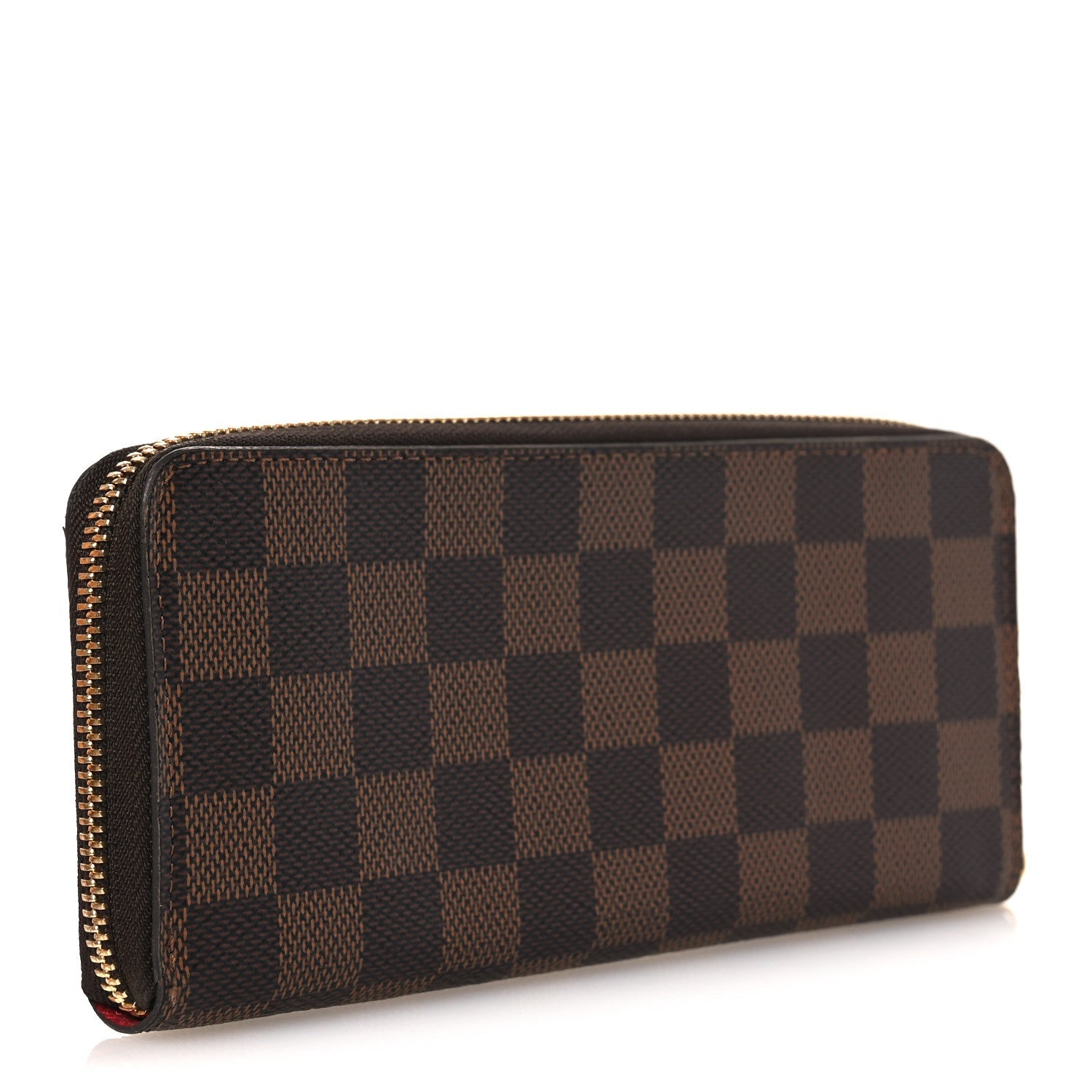 Damier Ebene Clemence Wallet Cherry
