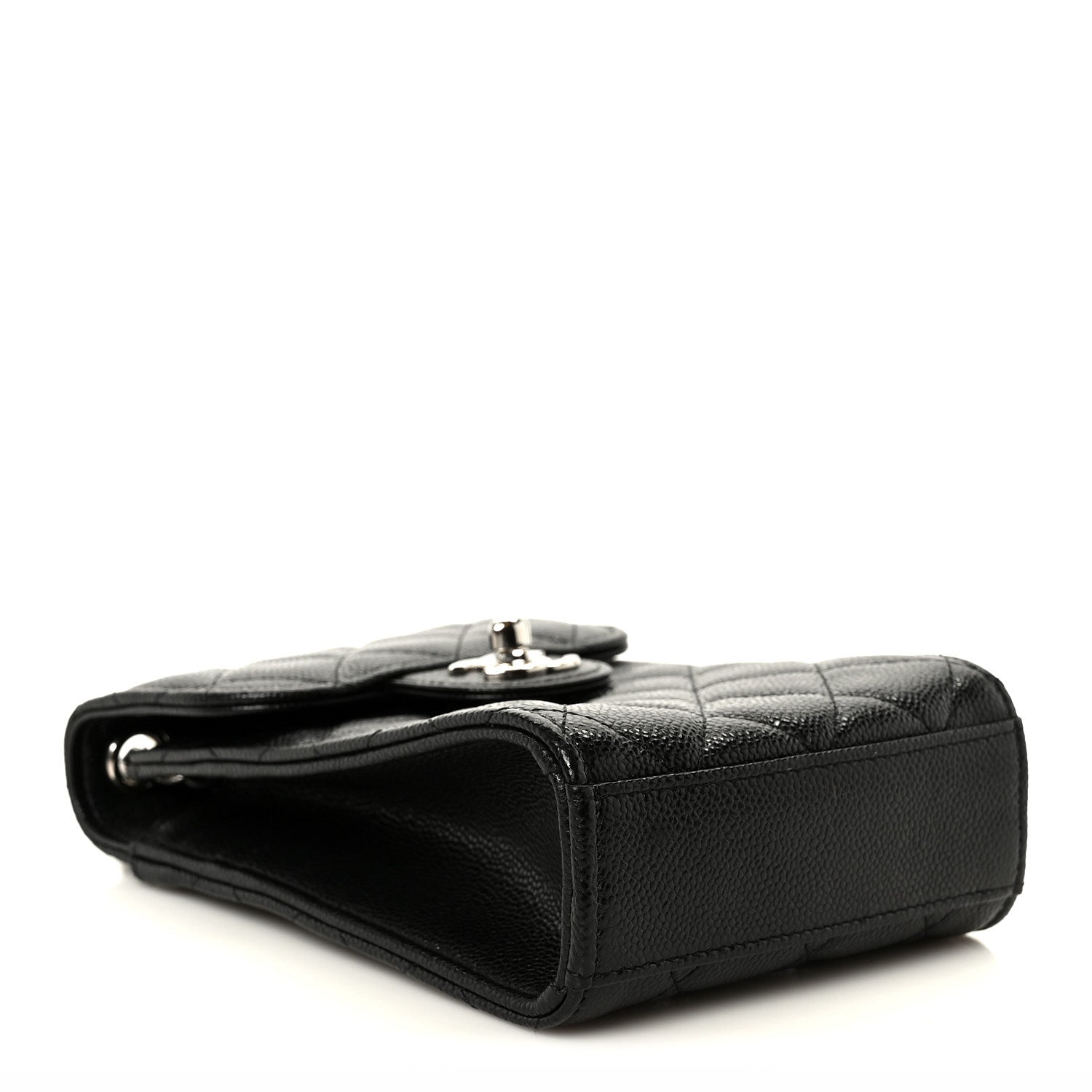 Caviar Quilted Classic Phone Holder Black