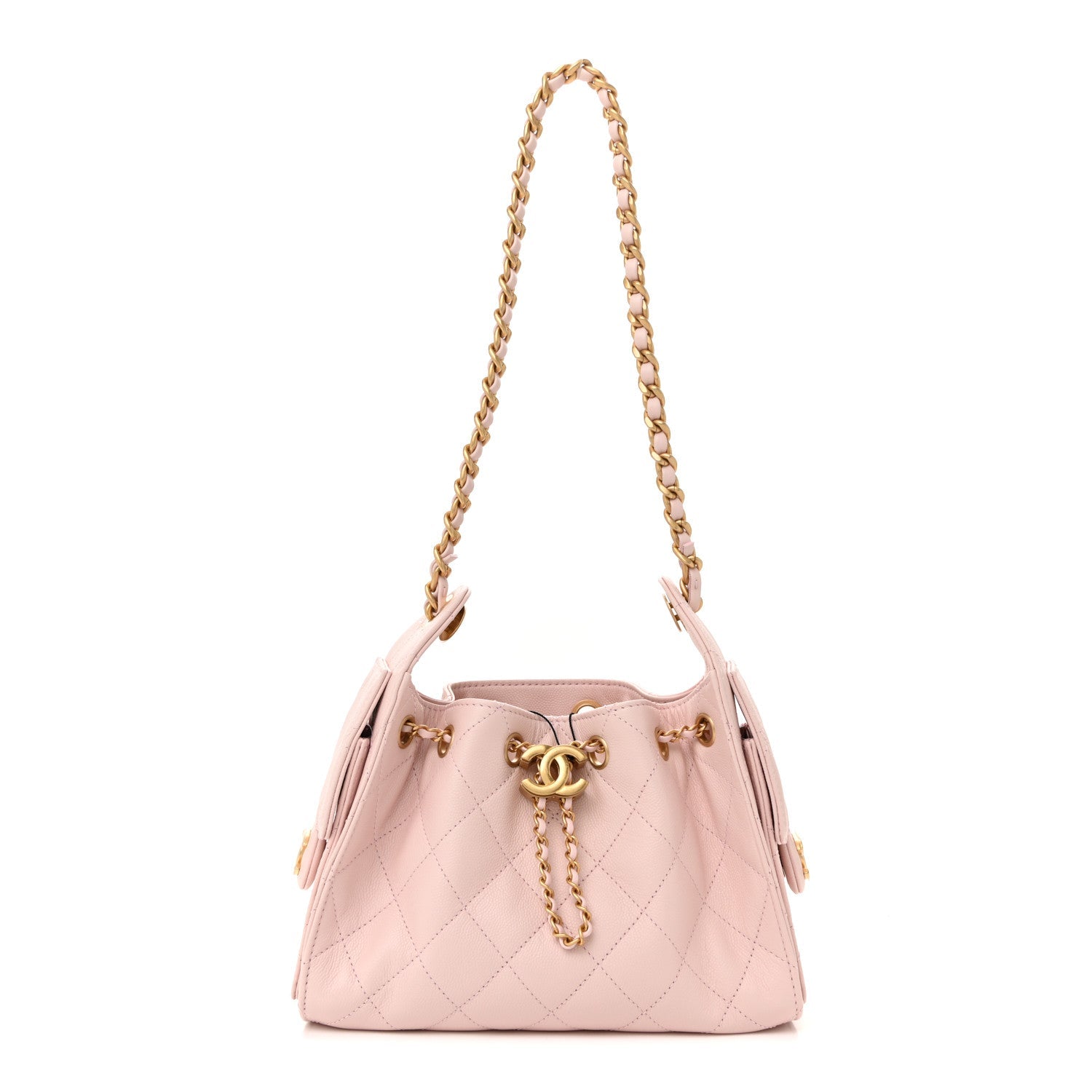 Caviar Quilted Mini Chanel 25 Handbag Light Pink