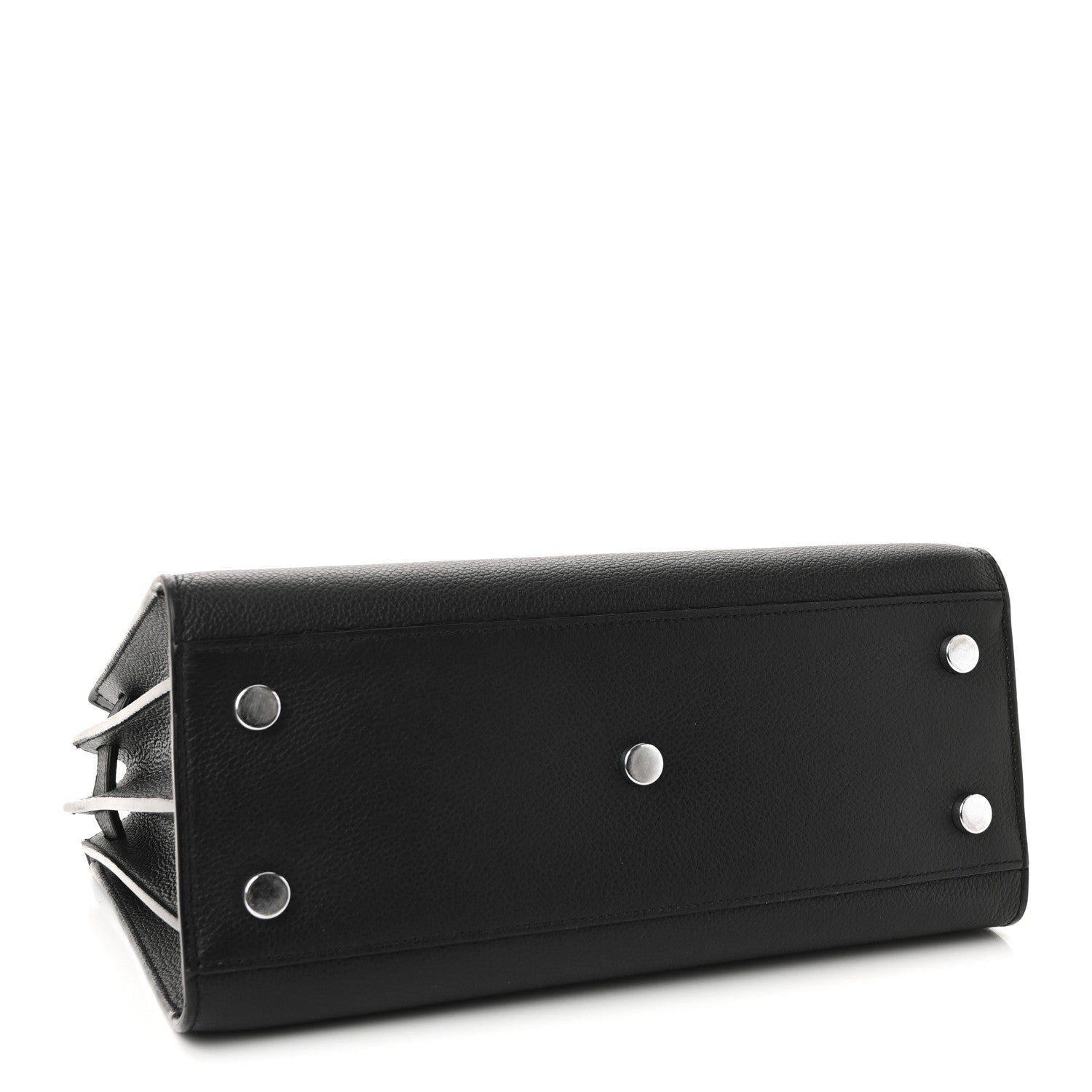 Grained Calfskin Baby Sac De Jour Black