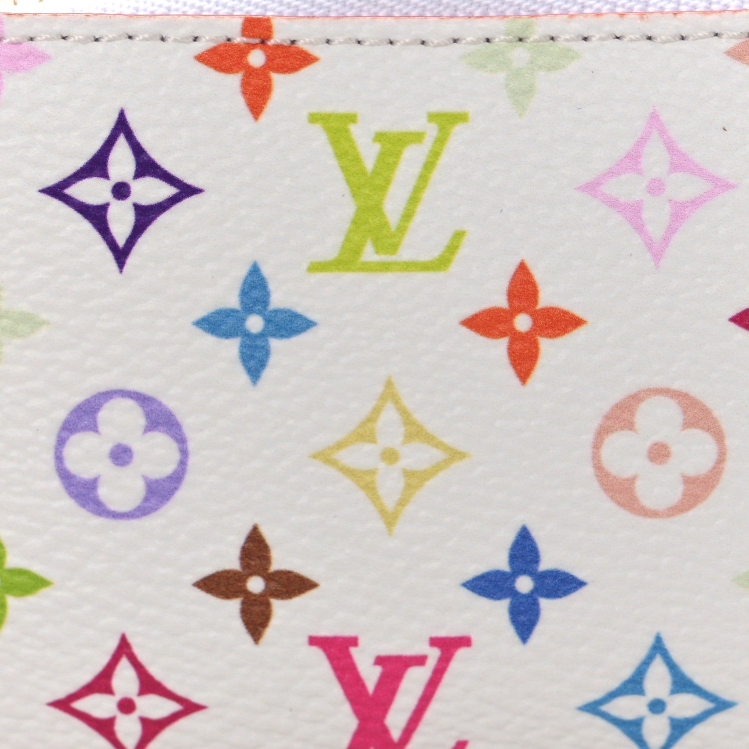 LV X TM Monogram Multicolor Phone Holder White