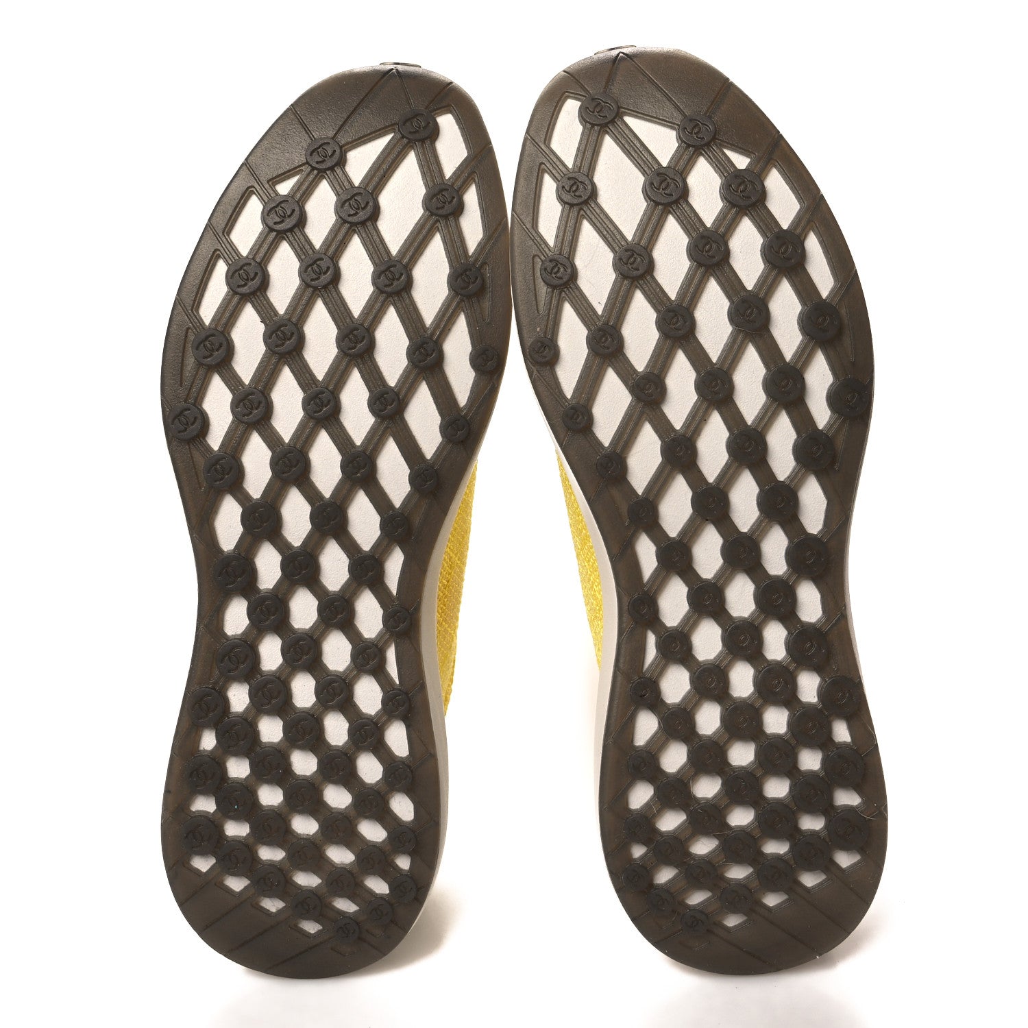 Mesh Embroidered CC Sneakers 36.5 Yellow