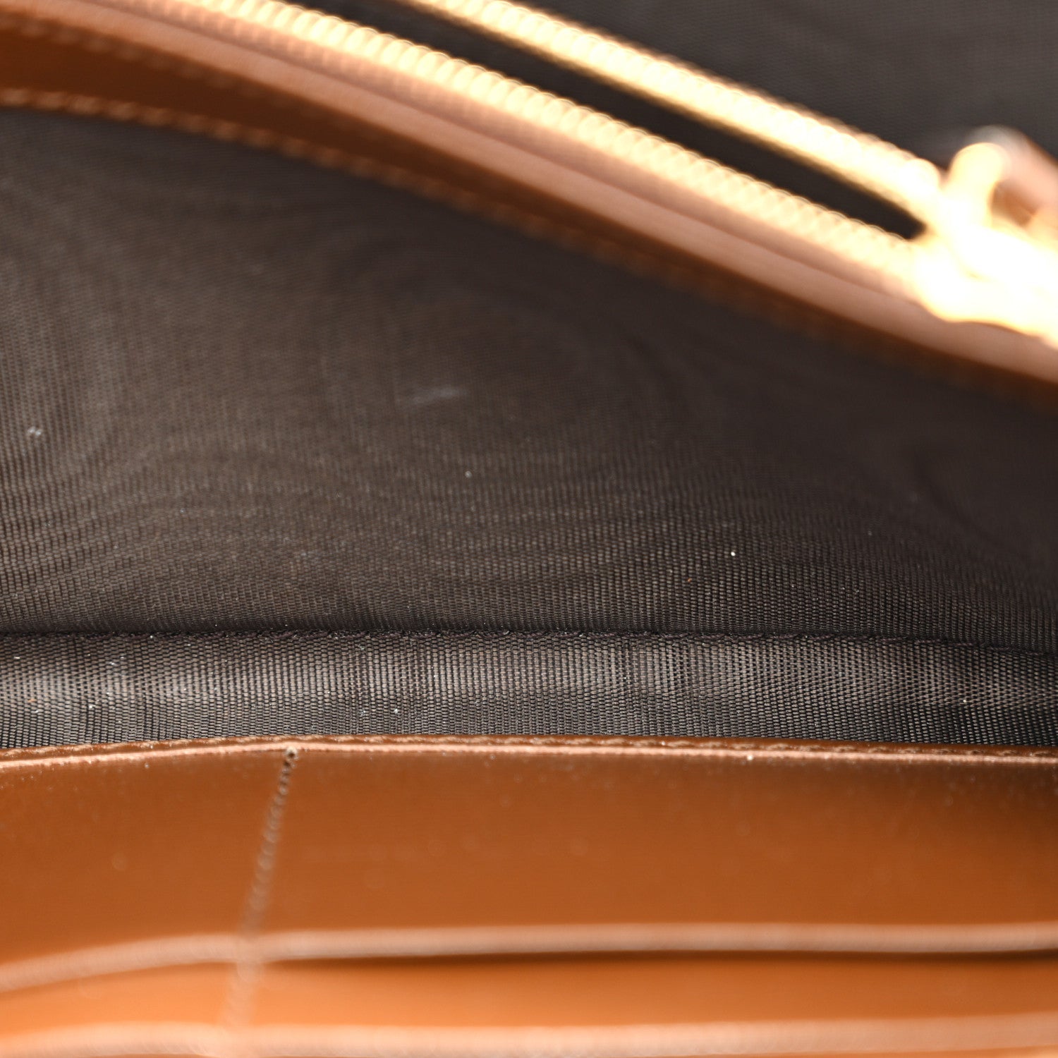 GG Supreme Monogram Azalea Calfskin Horsebit 1955 Zip Around Wallet Beige Ebony Brown Sugar
