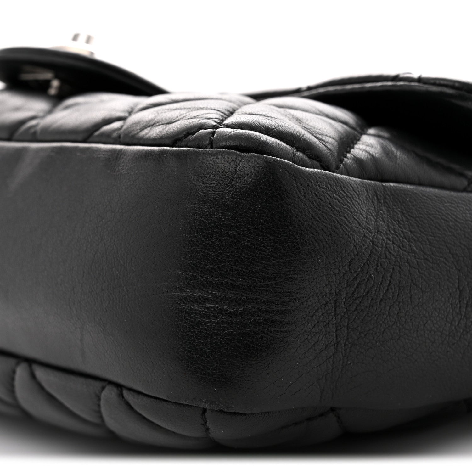 Lambskin Quilted Medium Coco Rain Flap Black