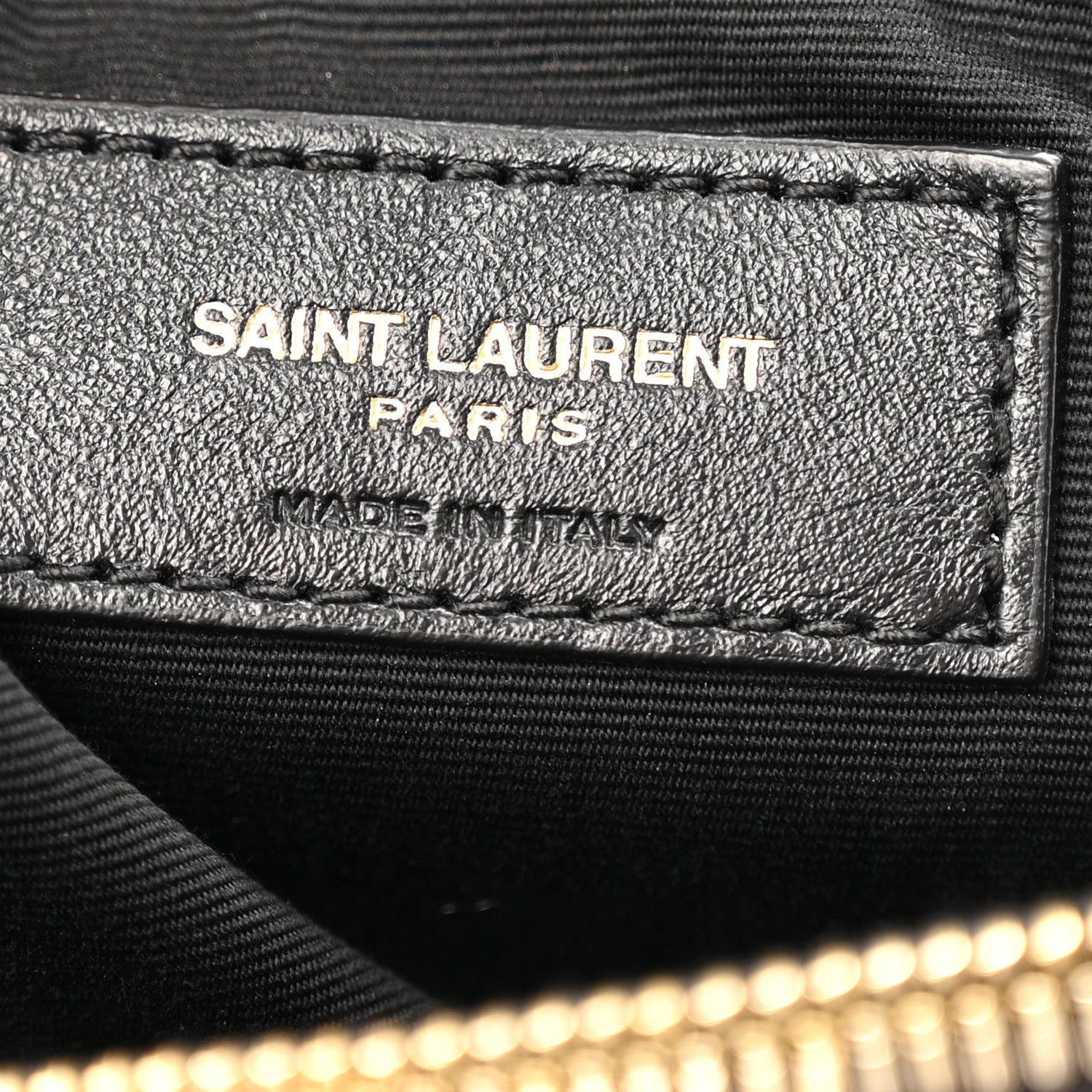 Calfskin Y Quilted Monogram Medium Loulou Chain Satchel Black