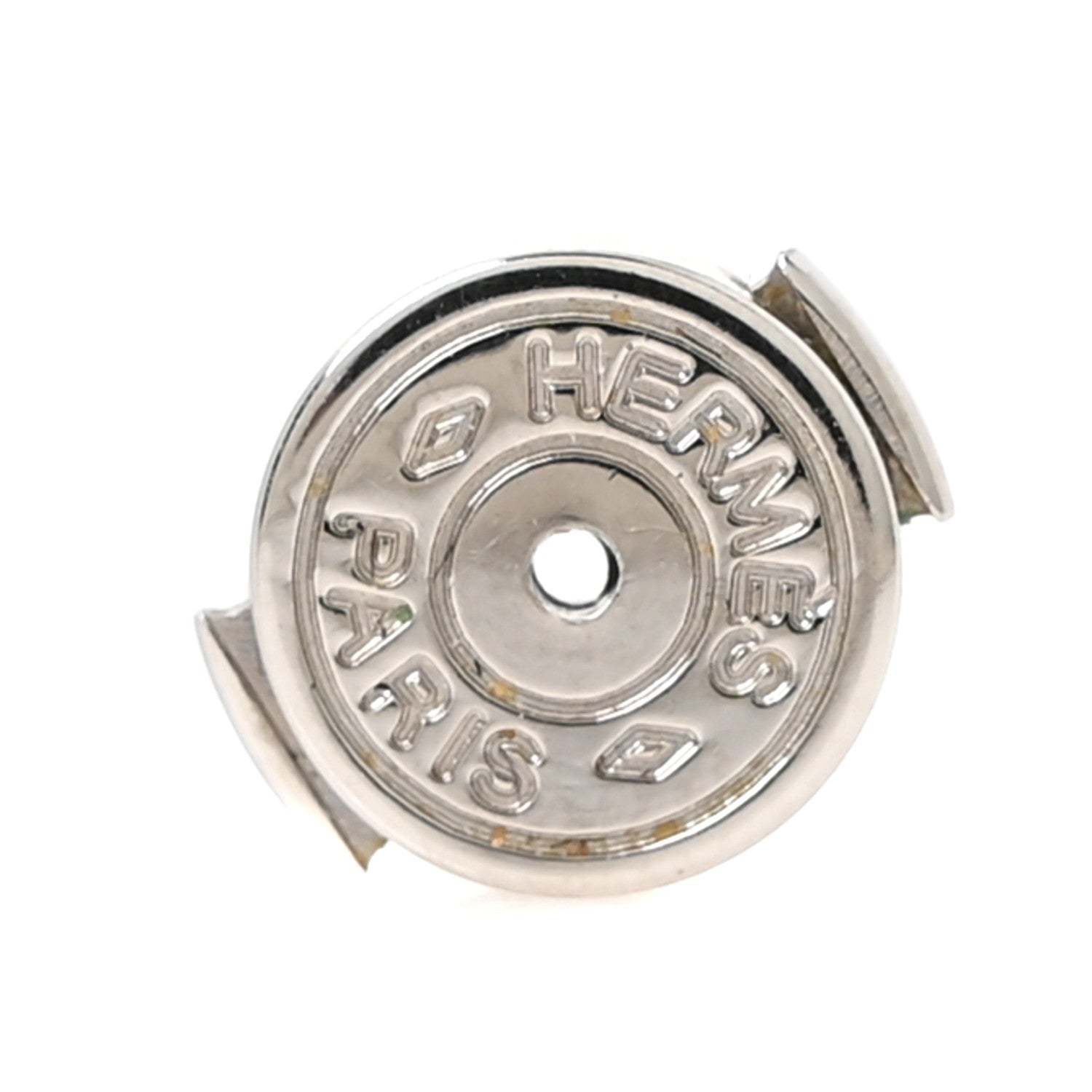 Palladium Lacquered Cage d'H Earrings White