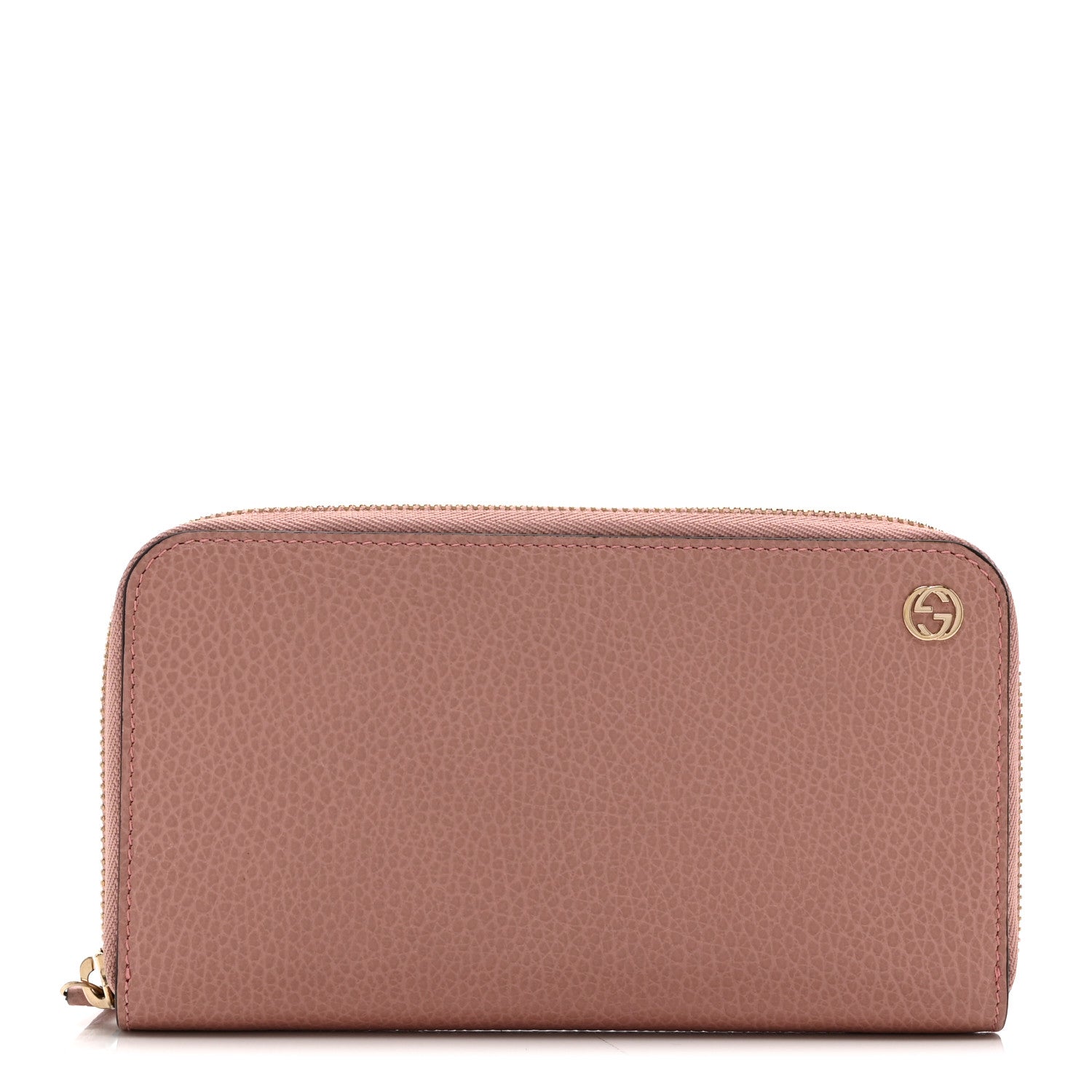 Dollar Calfskin GG Zip Around Wallet Soft Pink
