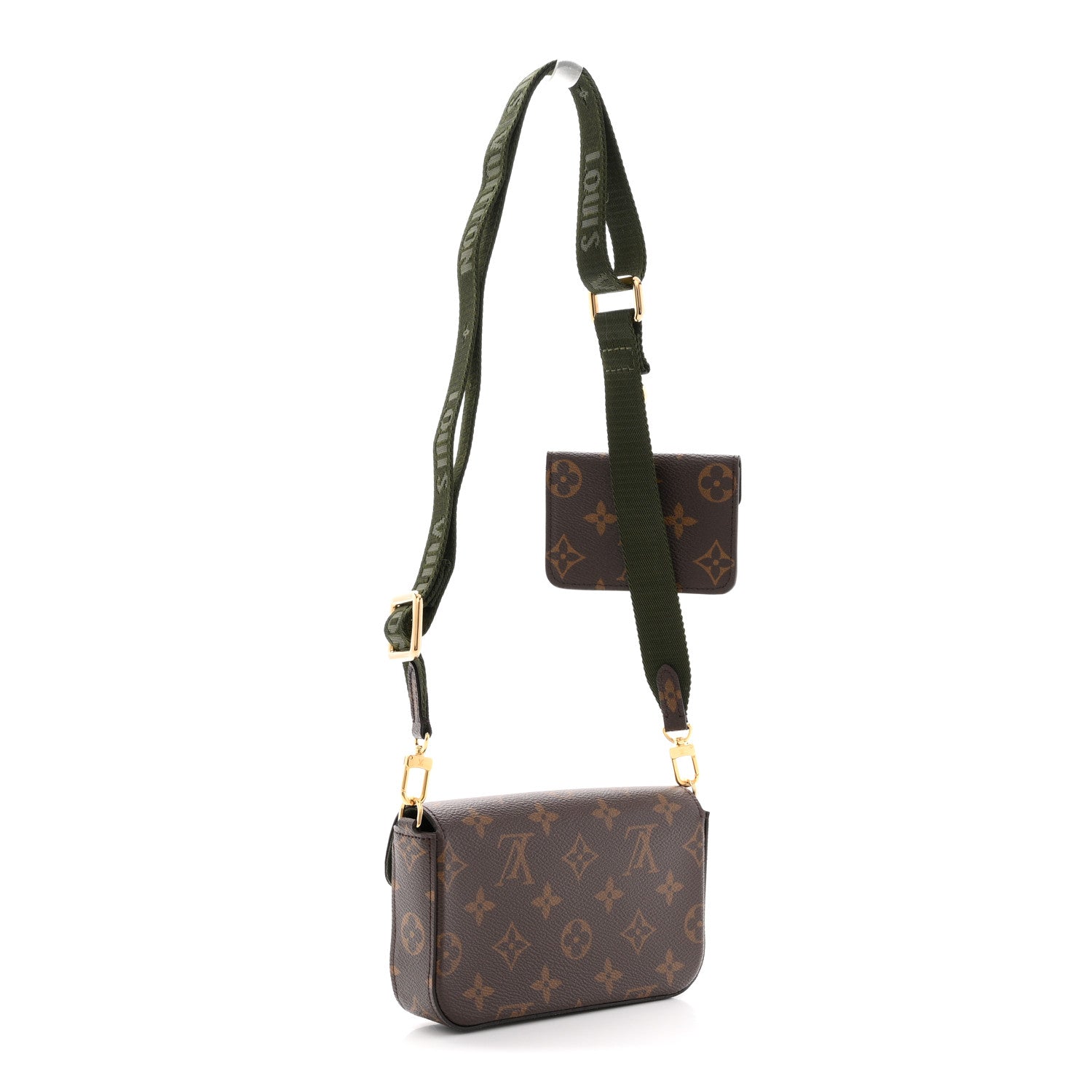 Monogram Felicie Strap & Go Kaki