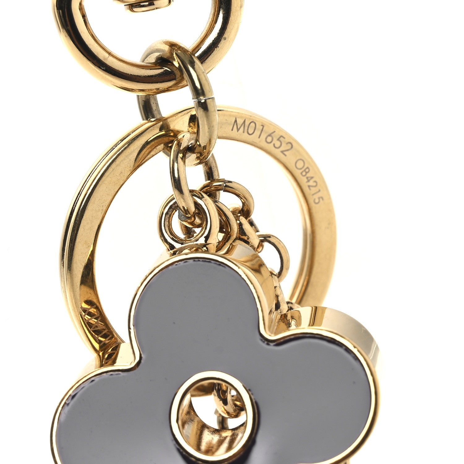 Metal Enamel Fleur De Monogram Bag Charm
