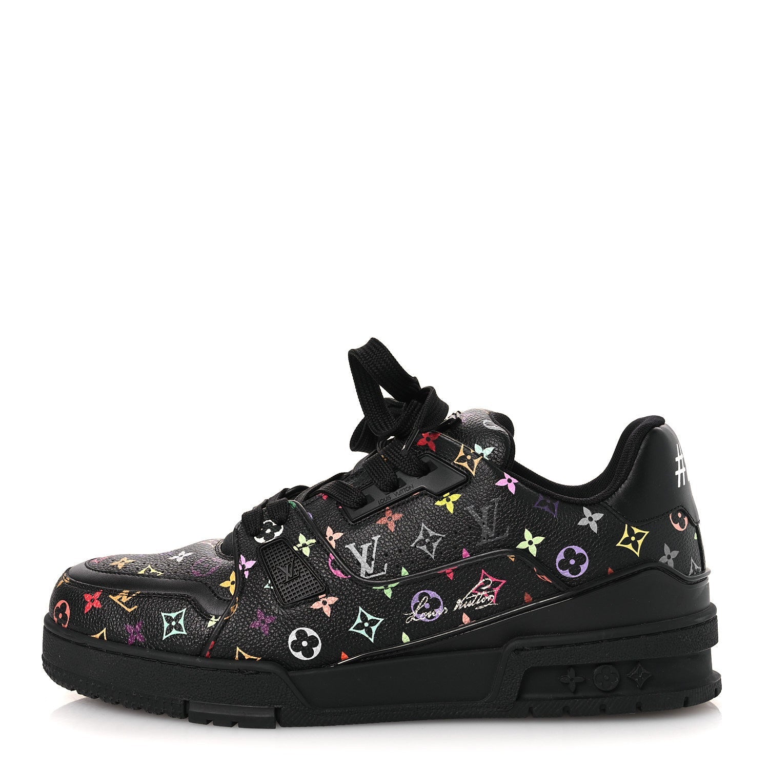 LV X TM Calfskin Monogram Multicolor Womens LV Trainer Sneakers 40 Black