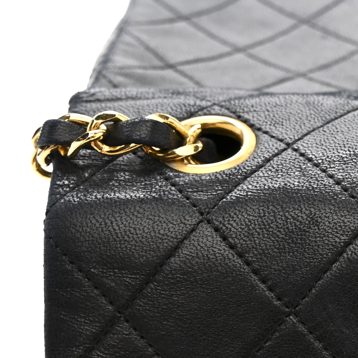 Lambskin Quilted Small Single Flap Black