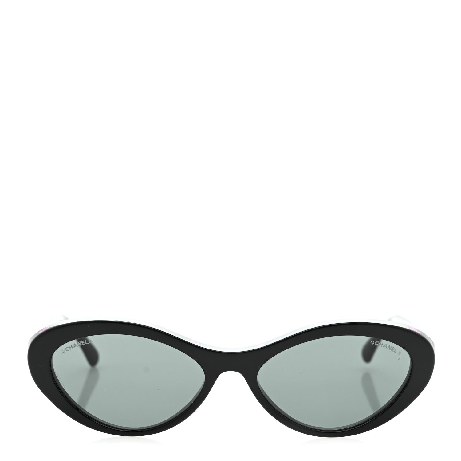 Acetate Oval Sunglasses 5416 Black Pink