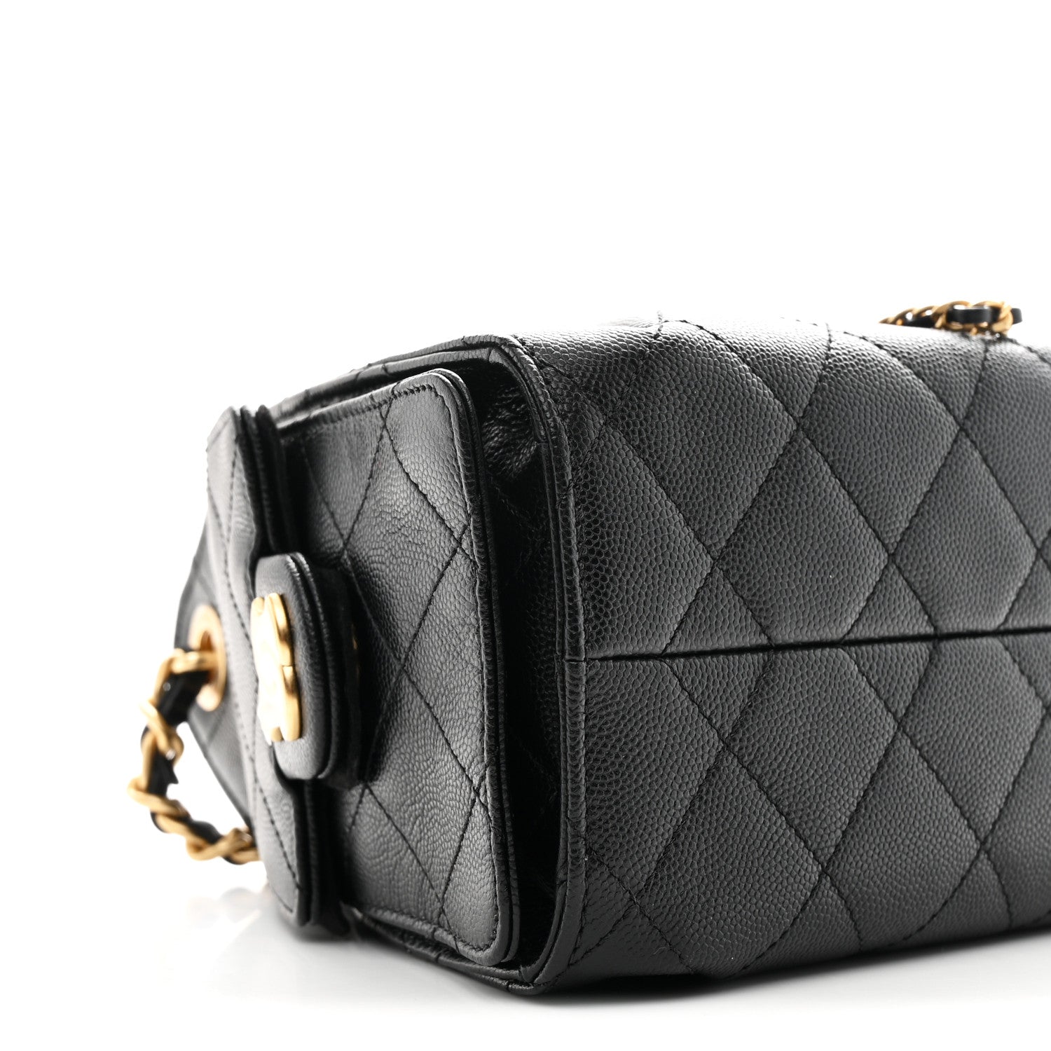 Caviar Quilted Mini Chanel 25 Handbag Black