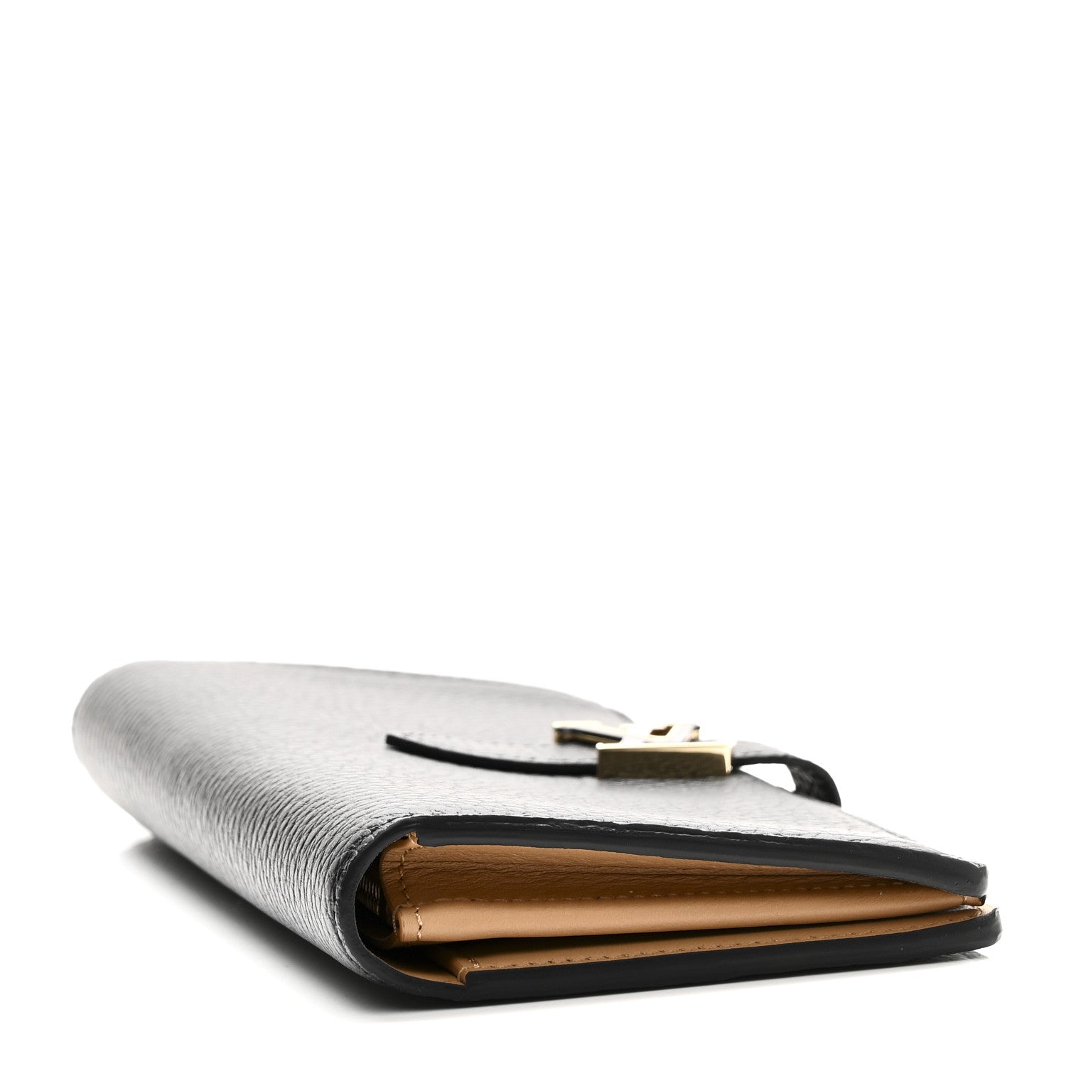 Taurillon LV Vertical Capucines Wallet Black Arizona