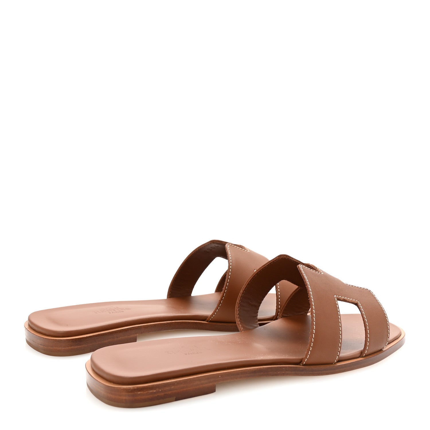 Box Calfskin Oran Sandals 37 Gold