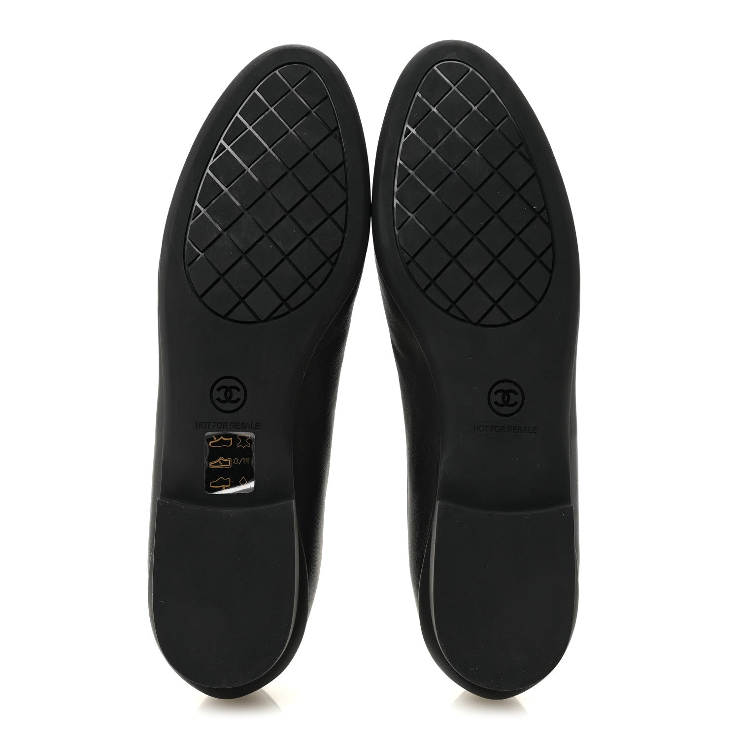 Lambskin Cap Toe CC Uniform Ballerina Flats 40 Black