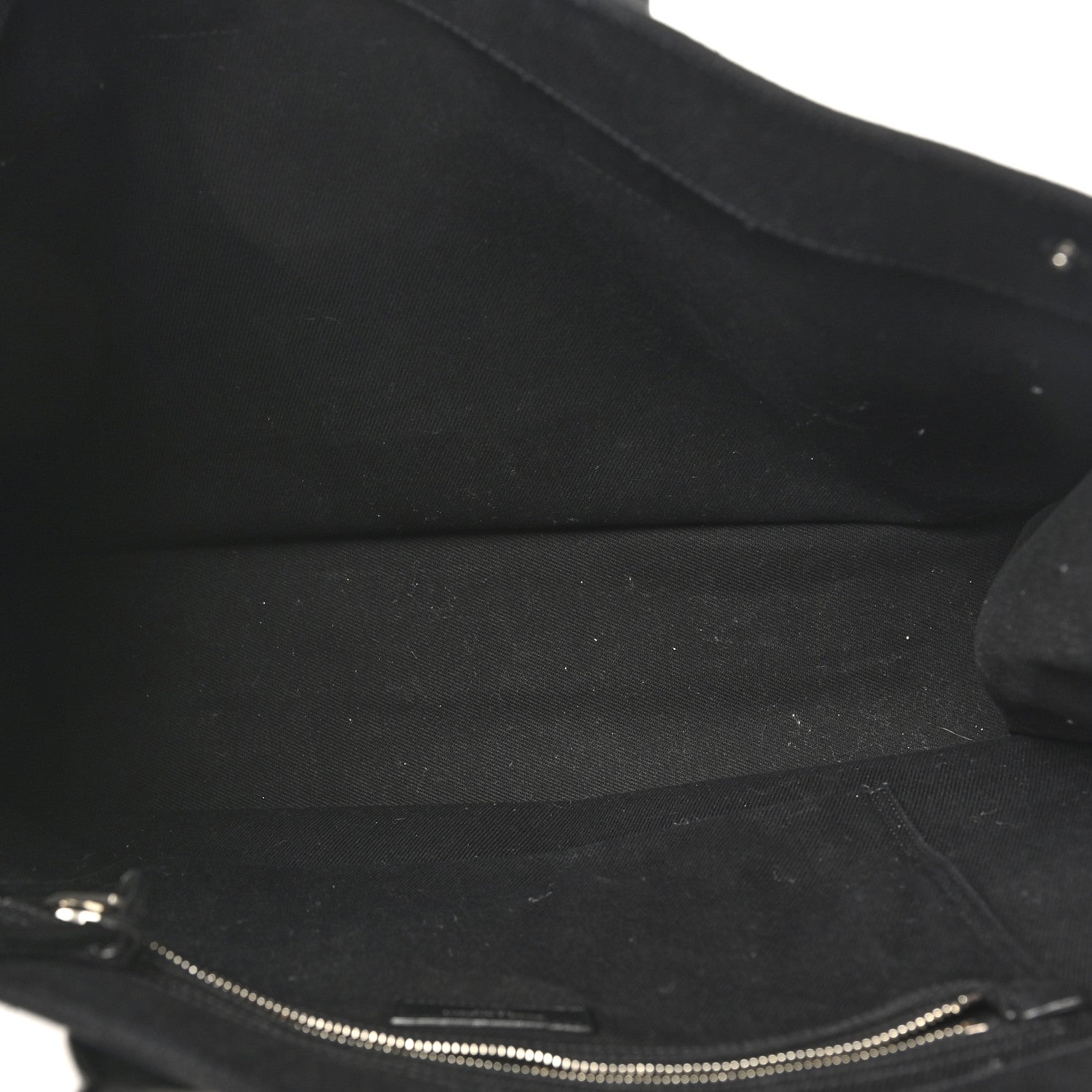 Linen Calfskin Rive Gauche Tote Black