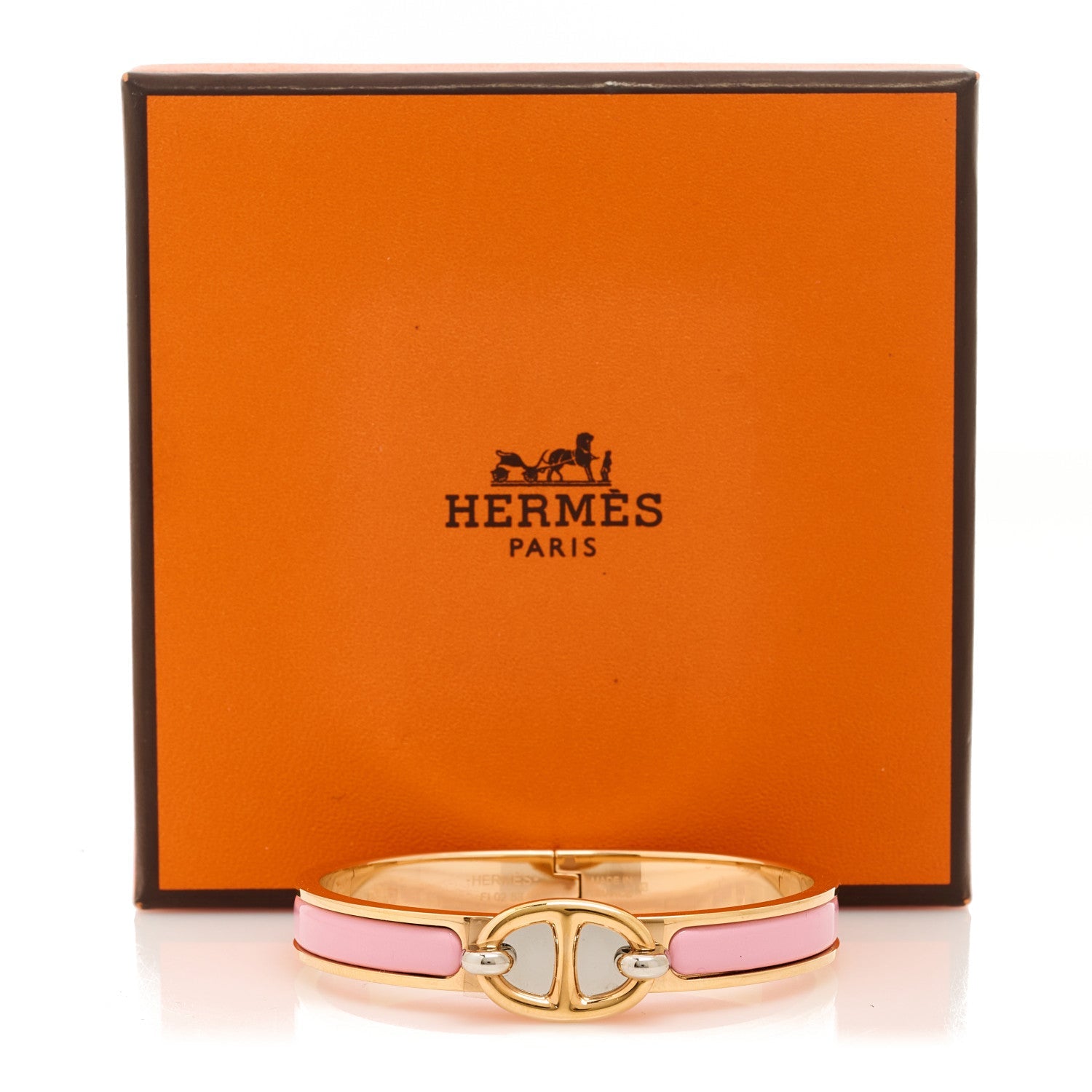 Enamel Mini Clic Chaine d'Ancre Bracelet PM Rose Candeur