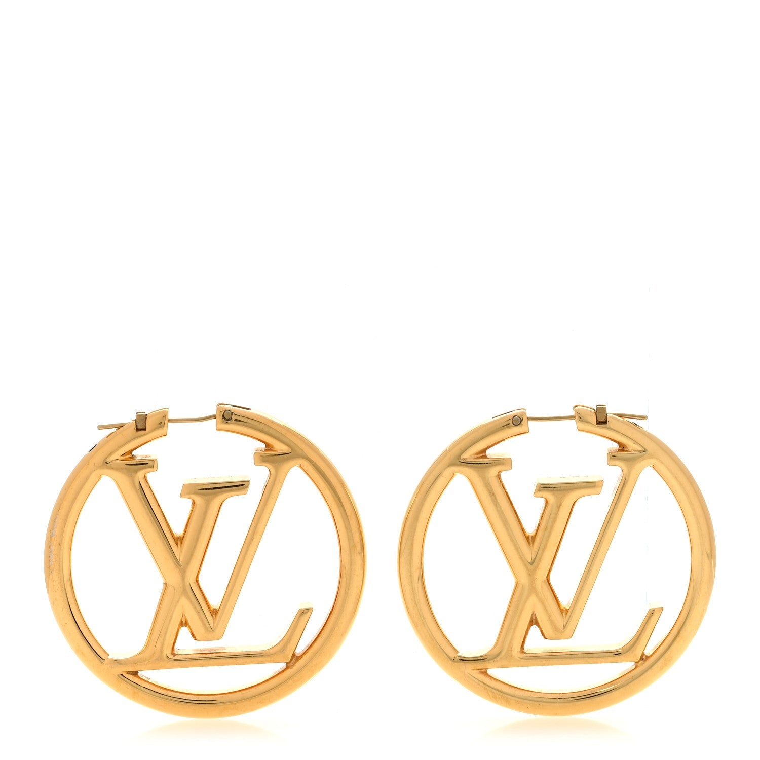 Metal Louise Hoop Earrings Gold