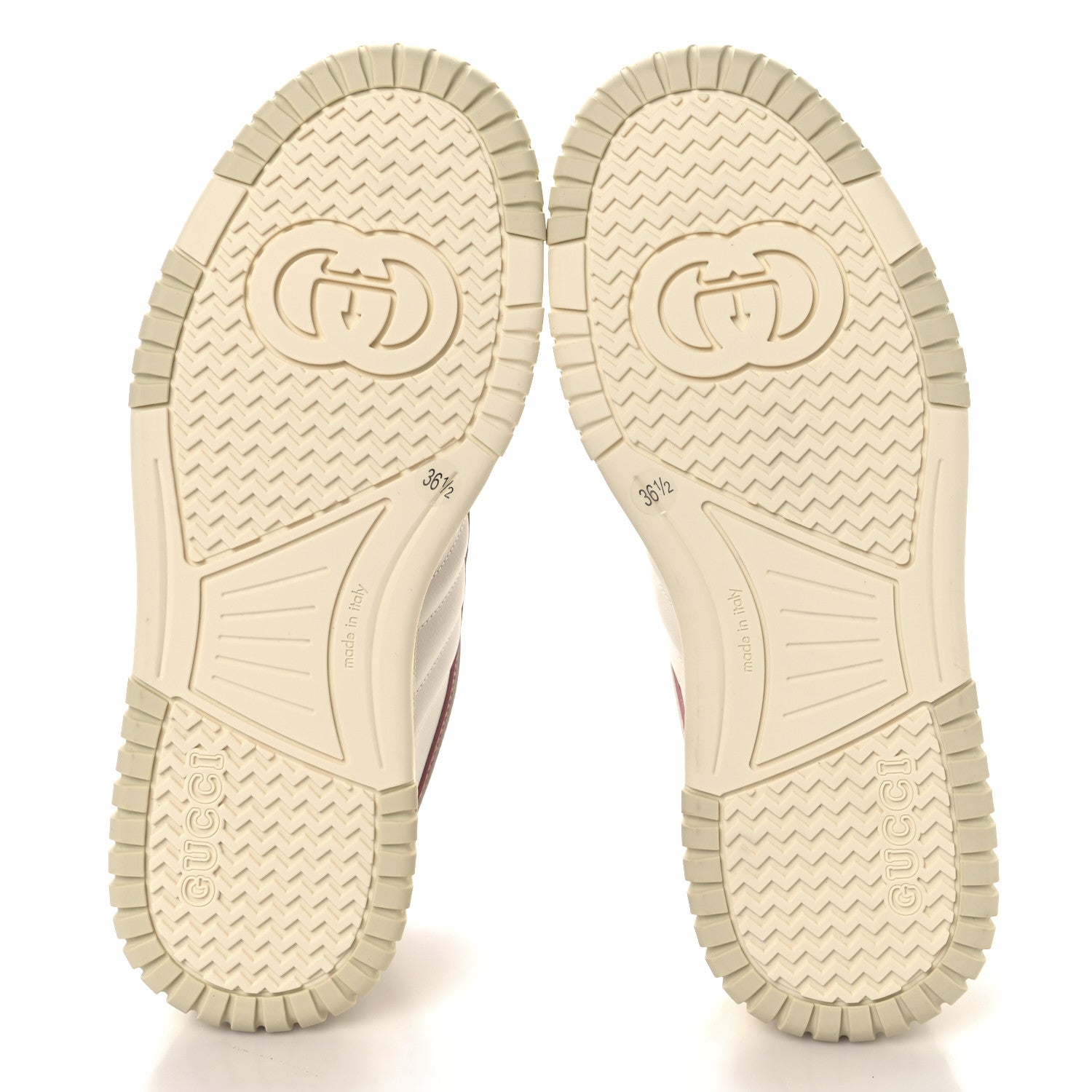 Calfskin Womens Re-Web Sneakers 36.5 White Pink