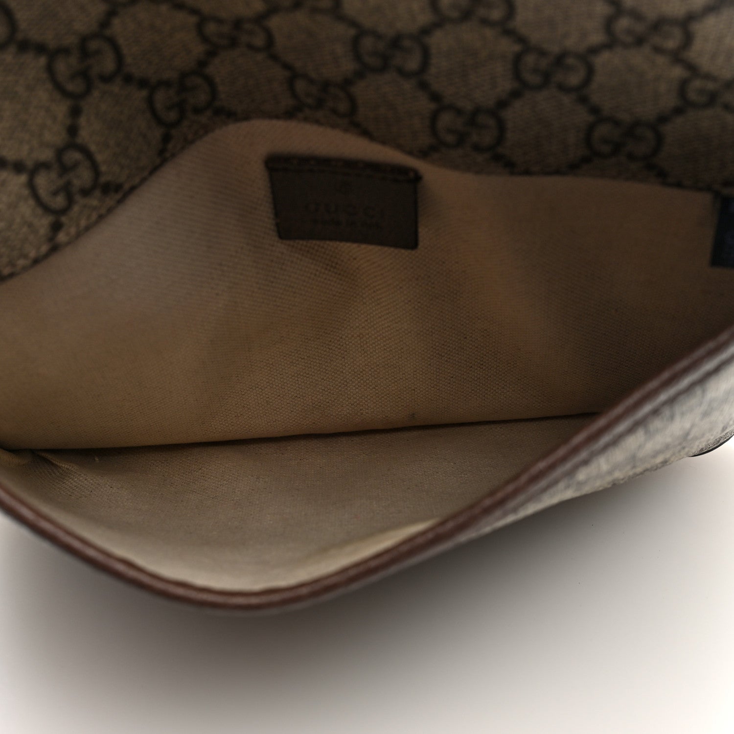 GG Supreme Monogram Neo Vintage Web Belt Bag Brown