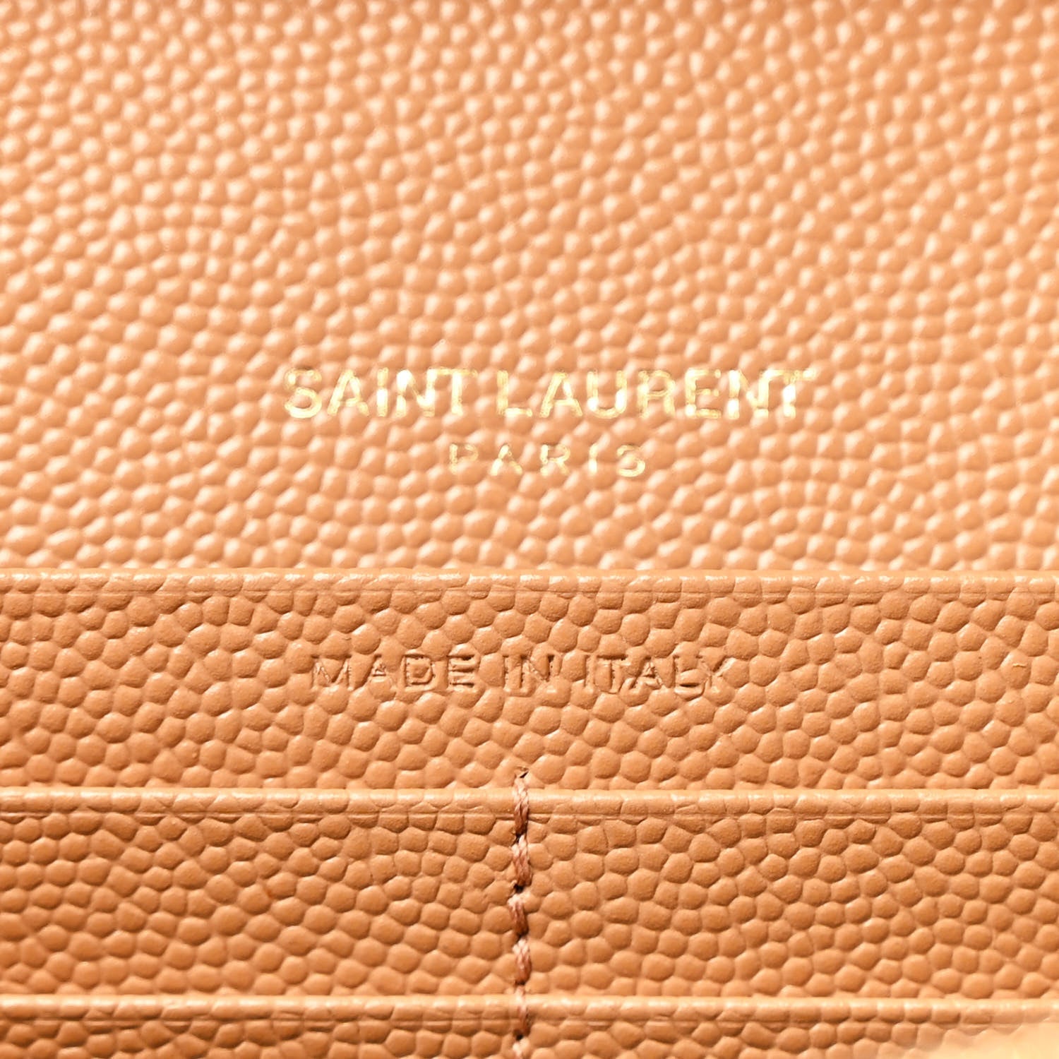 Grain De Poudre Matelasse Chevron Monogram Chain Wallet Dune