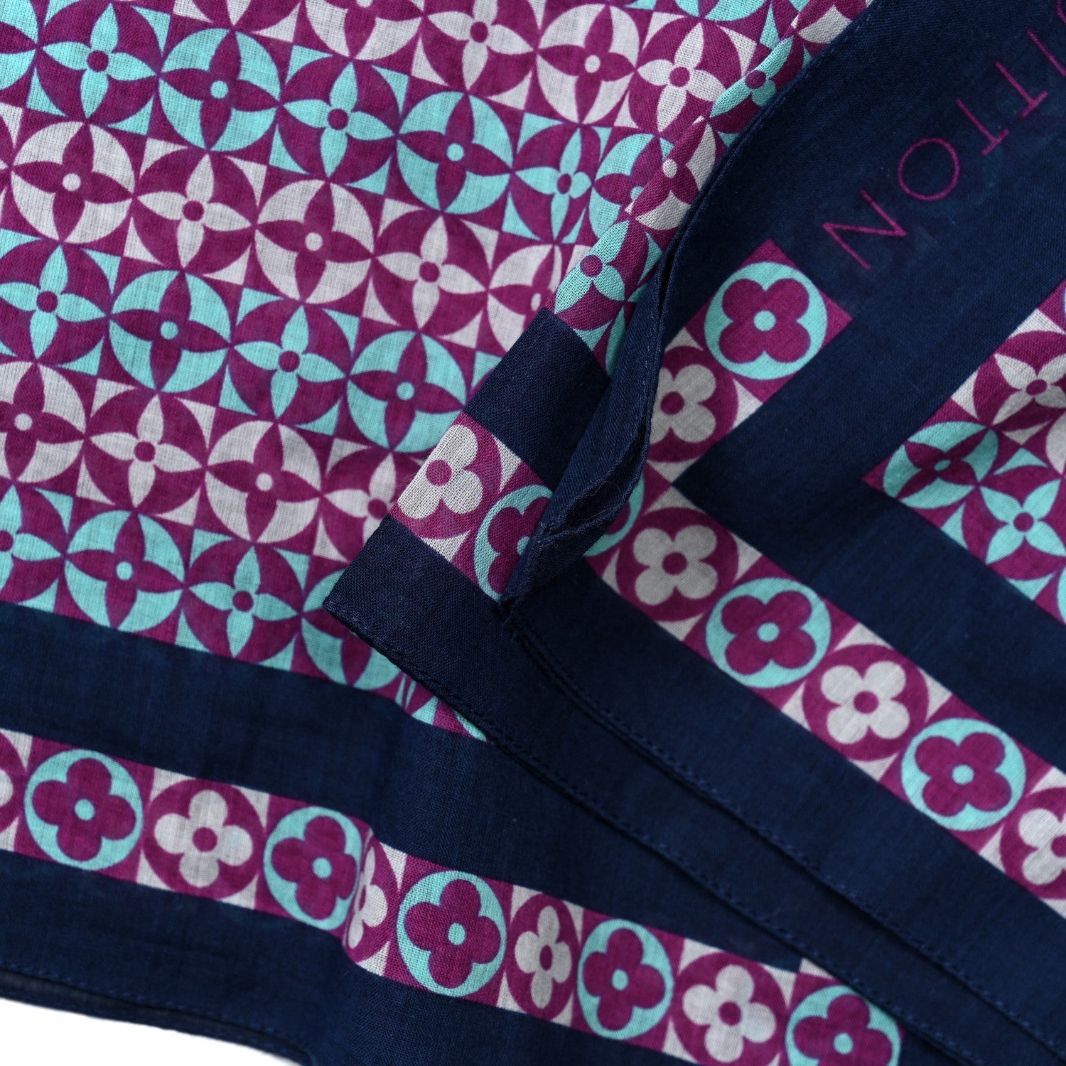 Cotton Monogram Shawl Multicolor