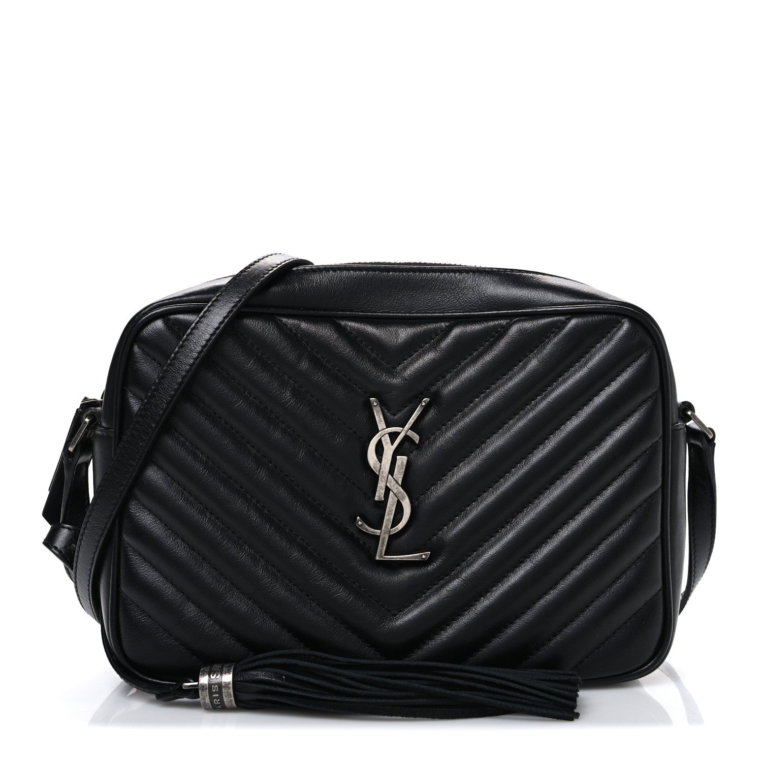 Calfskin Matelasse Monogram Lou Camera Bag Black