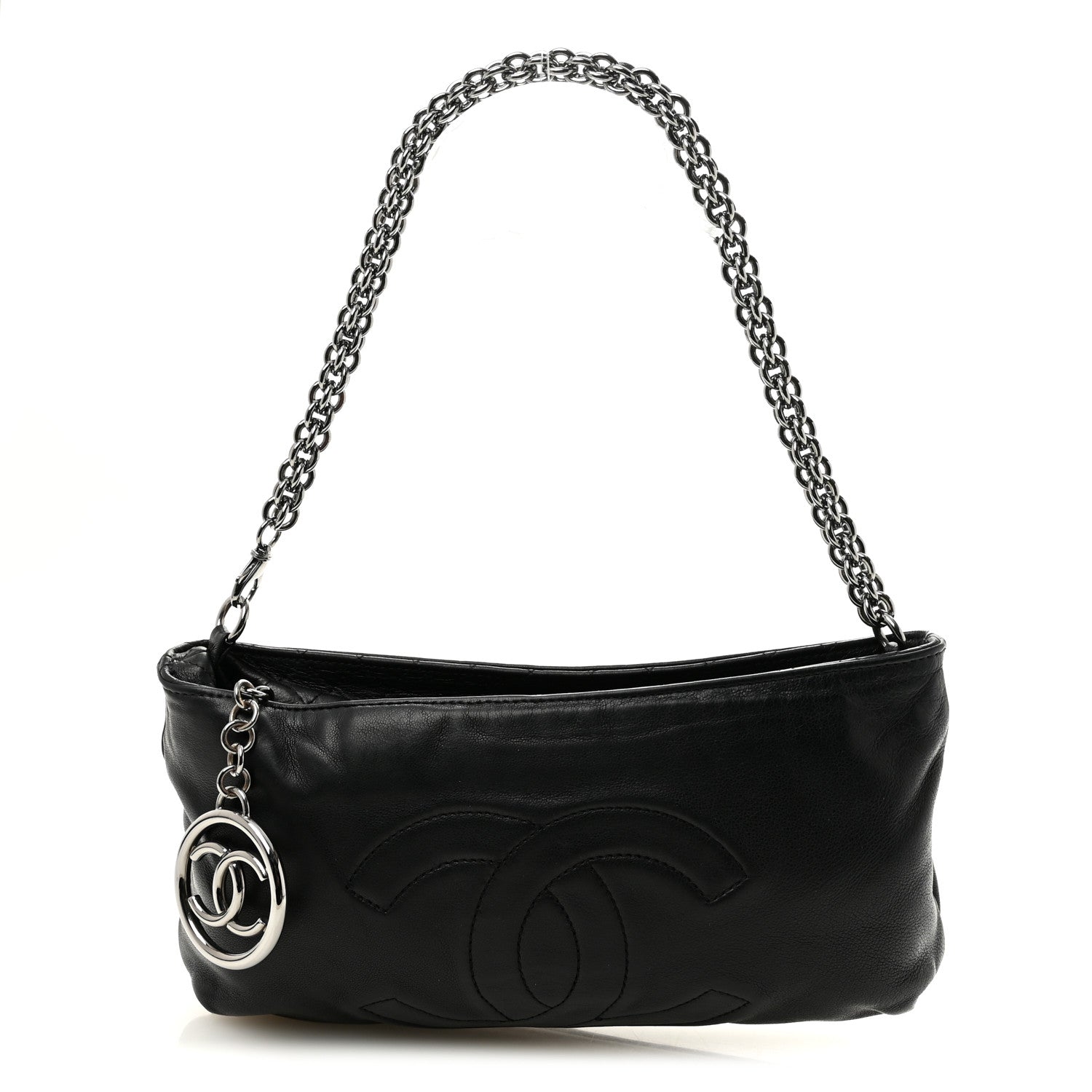 Lambskin Soft Chain Pochette Black
