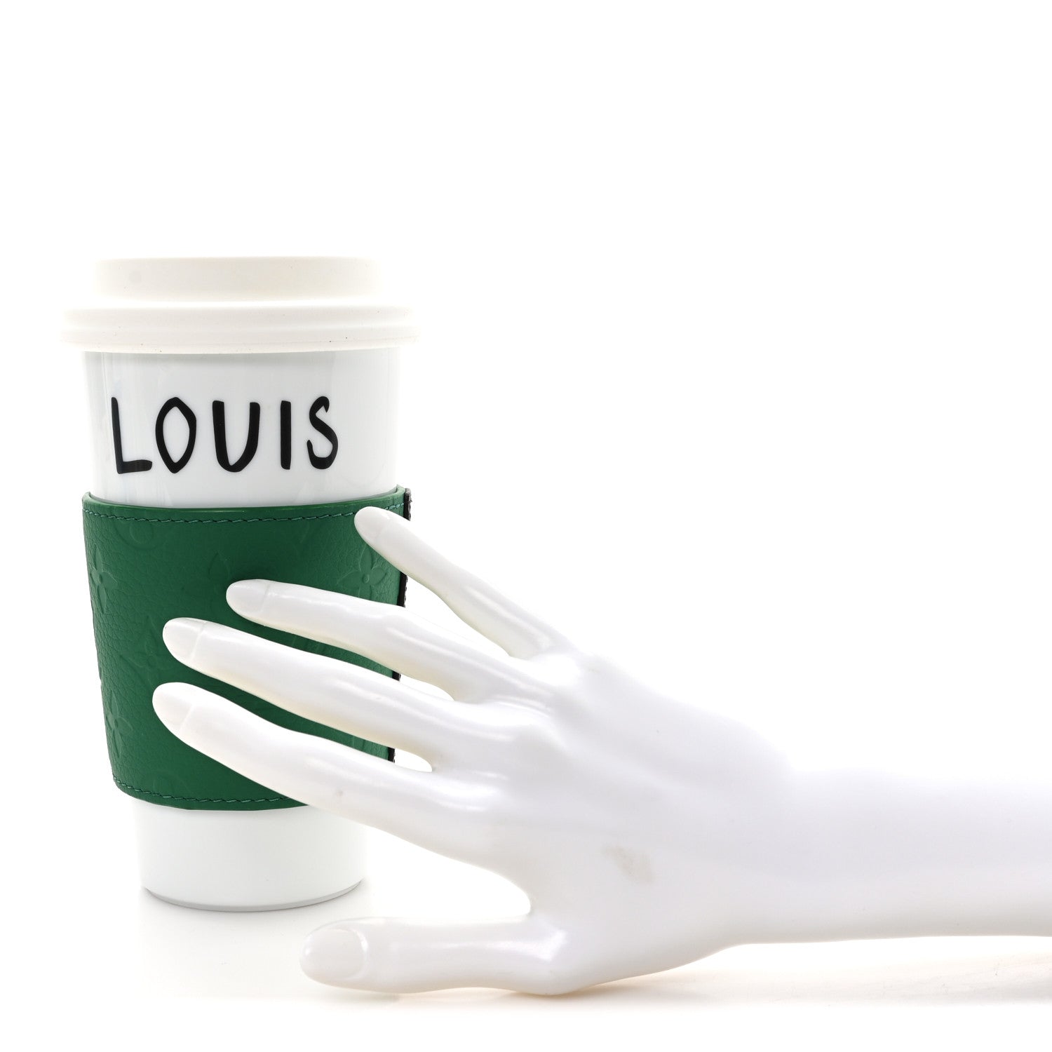 Porcelain Taurillon Louis Cup Green