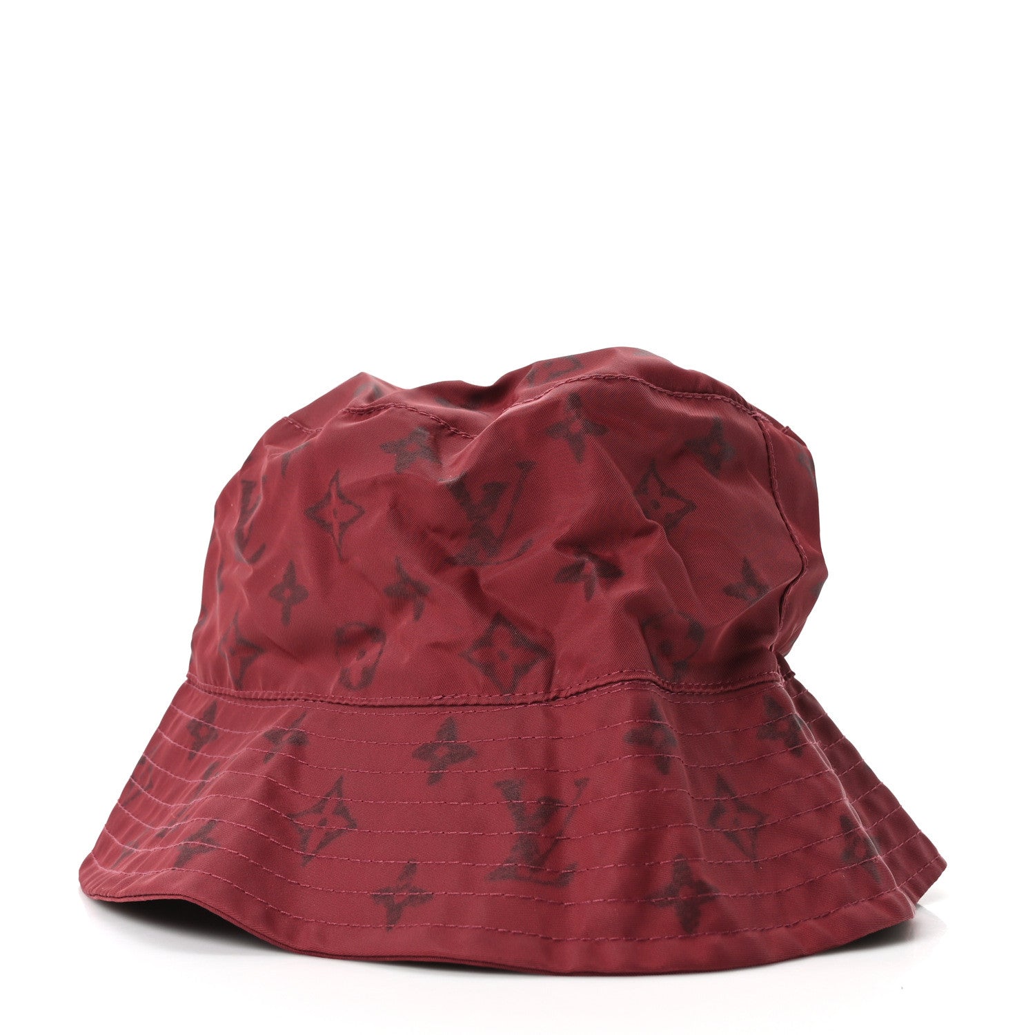LV X Grace Coddington Polymade Monogram Pocket Bucket Hat M Raspberry