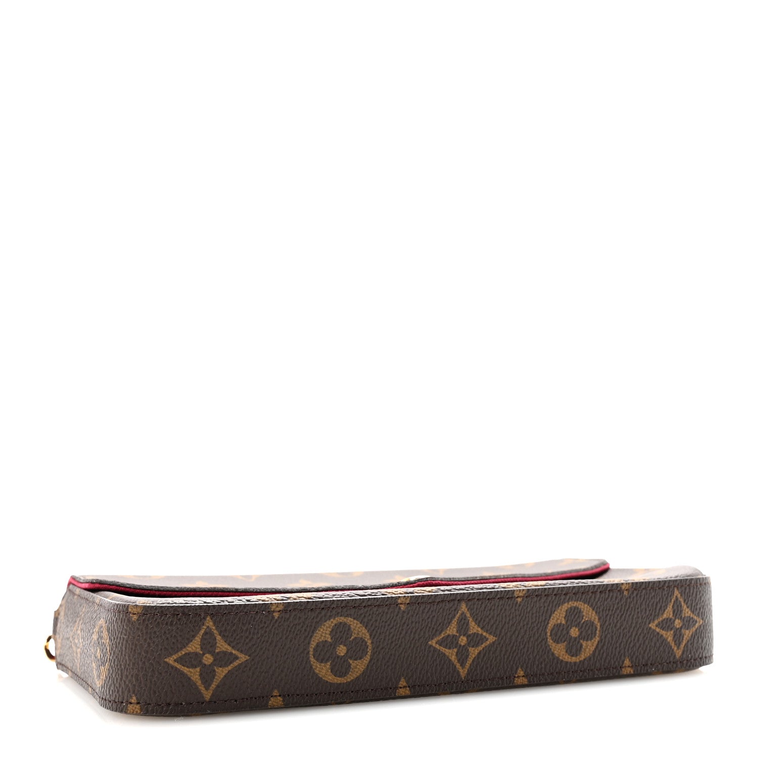 Monogram Pochette Felicie Chain Wallet Fuchsia