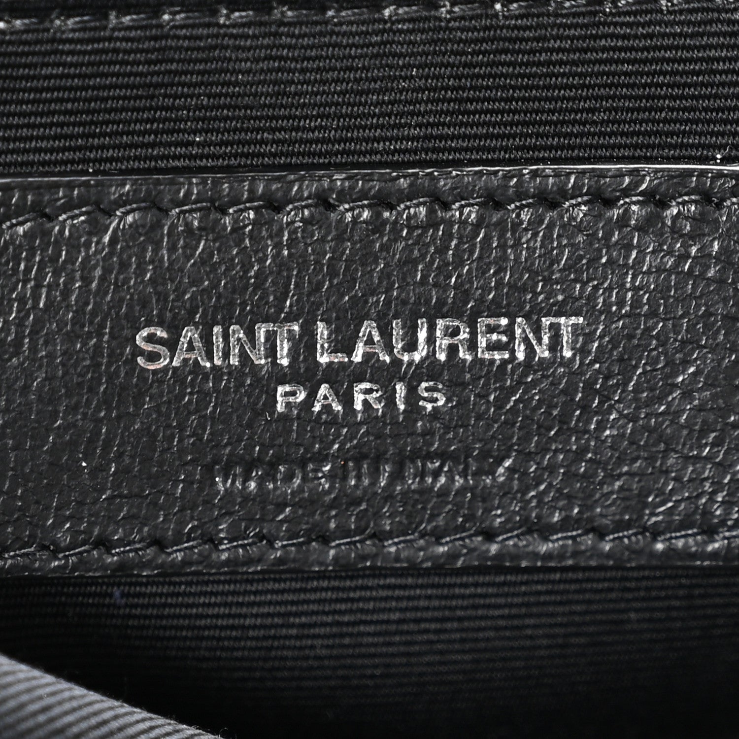 Calfskin Y Quilted Monogram Large Loulou Chain Satchel Black