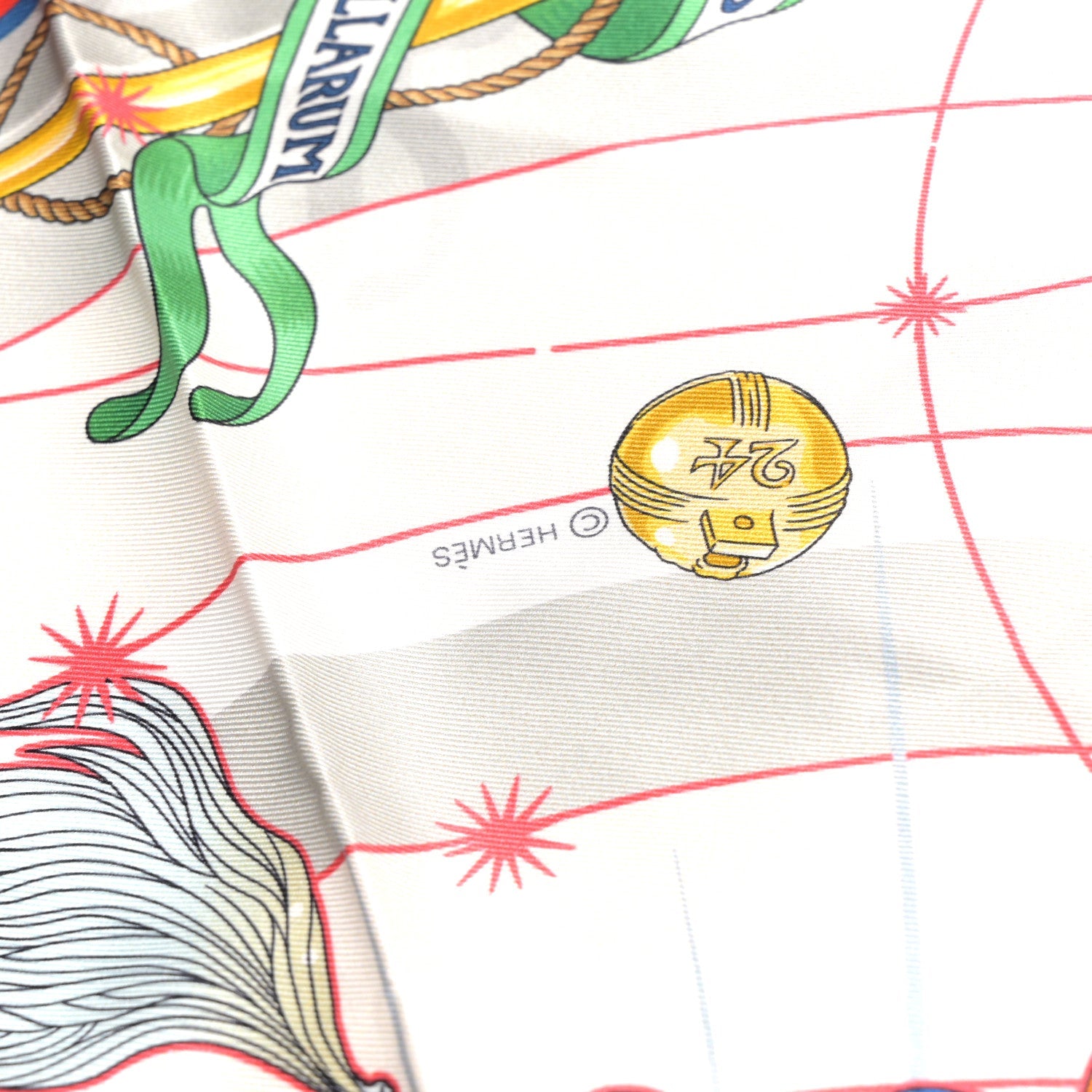 Silk Chorus Stellarum Scarf 70 Rouge White Multicolor