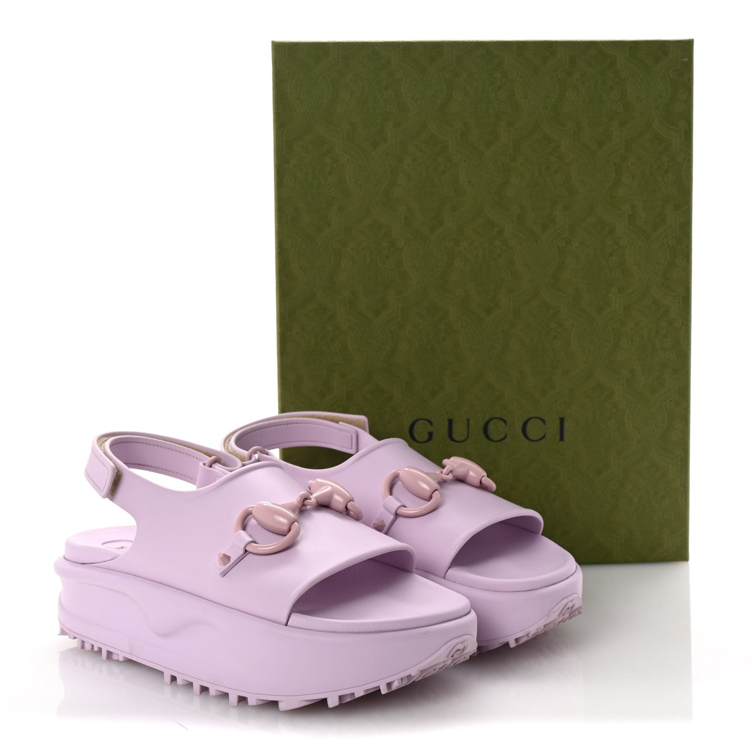 Soft Rubber Horsebit Touch Womens Strapped Sandals 40 Talc Pink