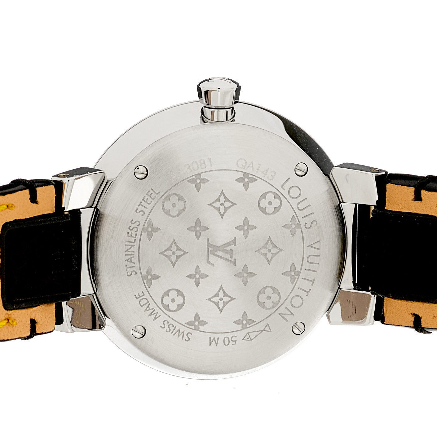 Stainless Steel Calfskin New Wave Diamond 28mm Tambour Slim Quartz Watch